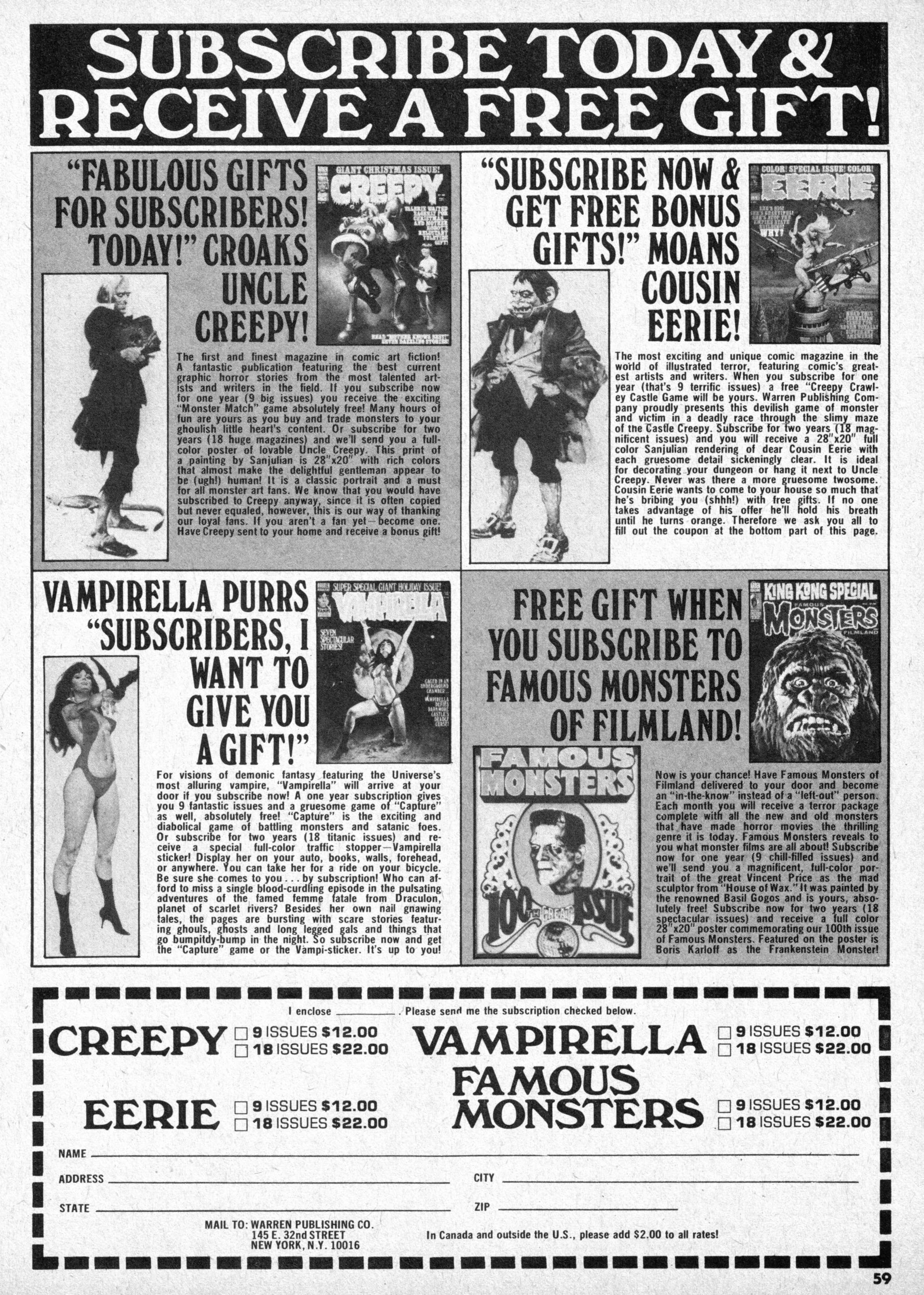Read online Vampirella (1969) comic -  Issue #58 - 59