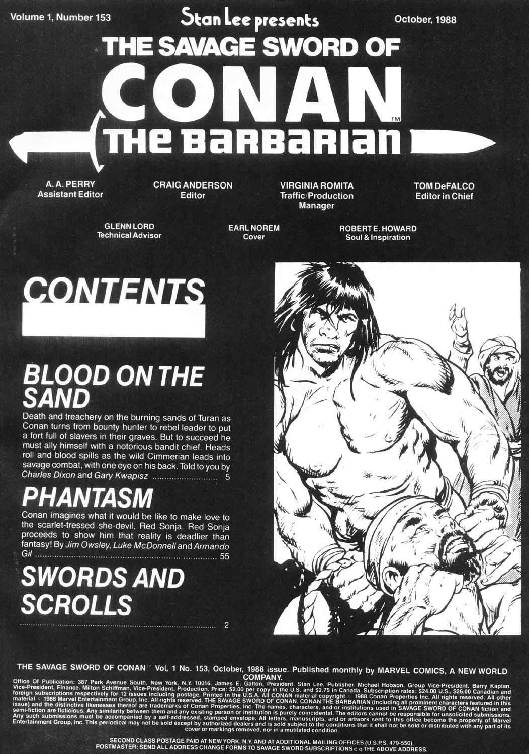 Read online The Savage Sword Of Conan comic -  Issue #153 - 3