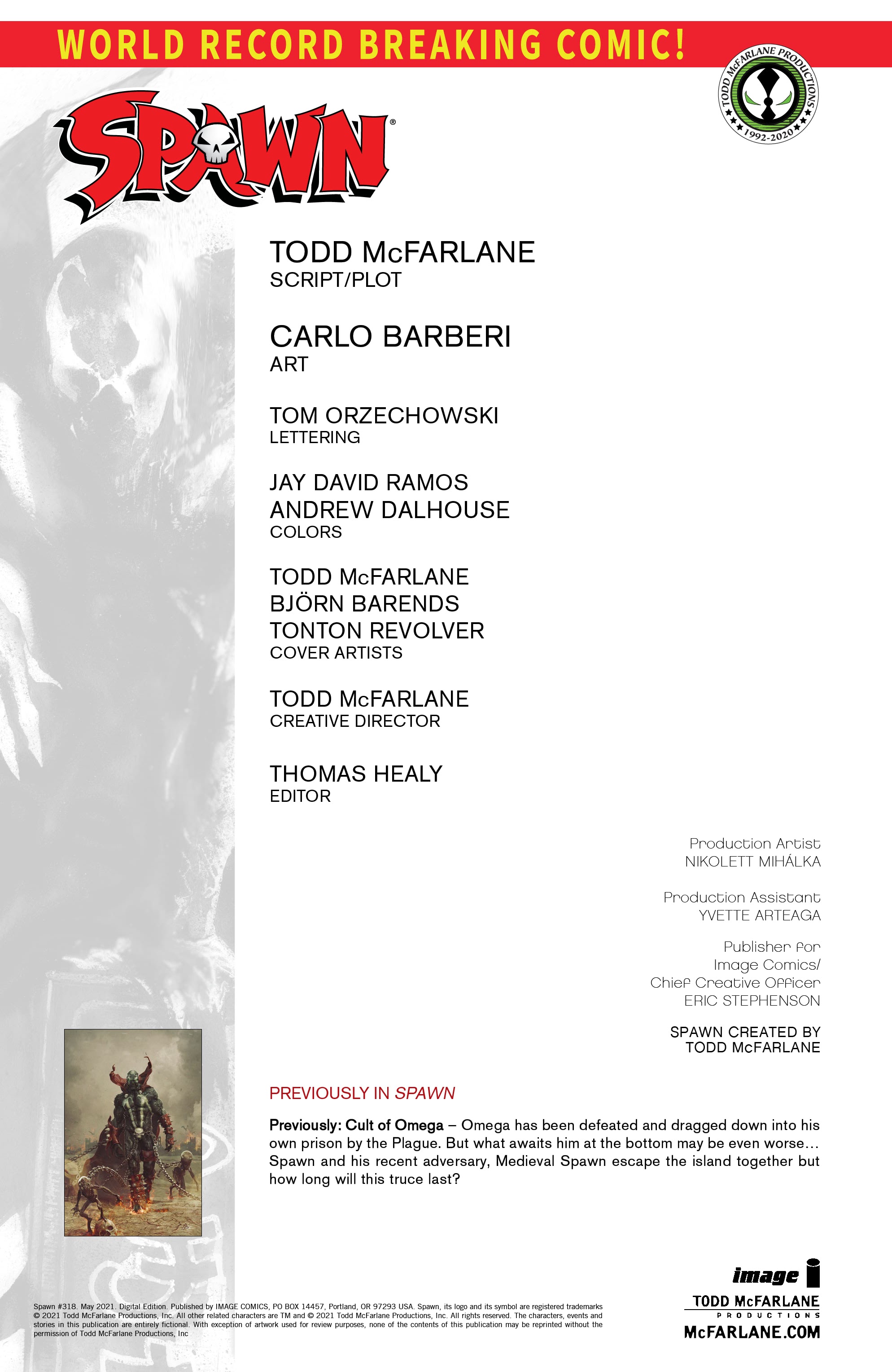 Read online Spawn comic -  Issue #318 - 2