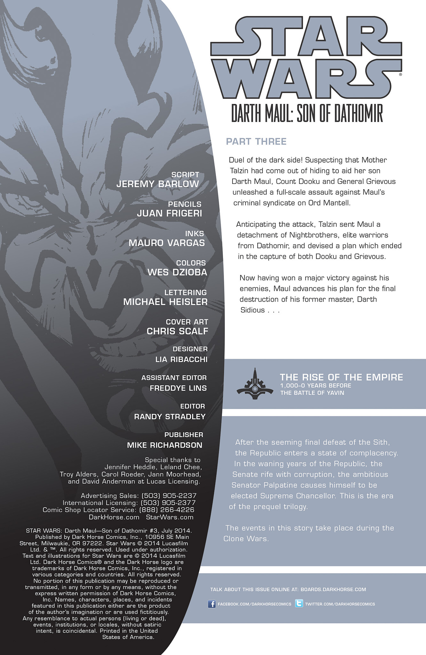 Read online Star Wars: Darth Maul - Son of Dathomir comic -  Issue #3 - 2