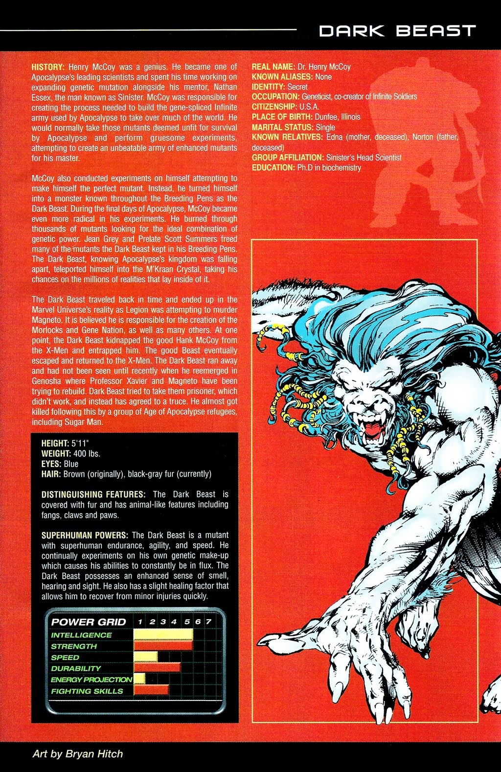 Read online Official Handbook of the Marvel Universe: X-Men Age of Apocalypse 2005 comic -  Issue # Full - 7