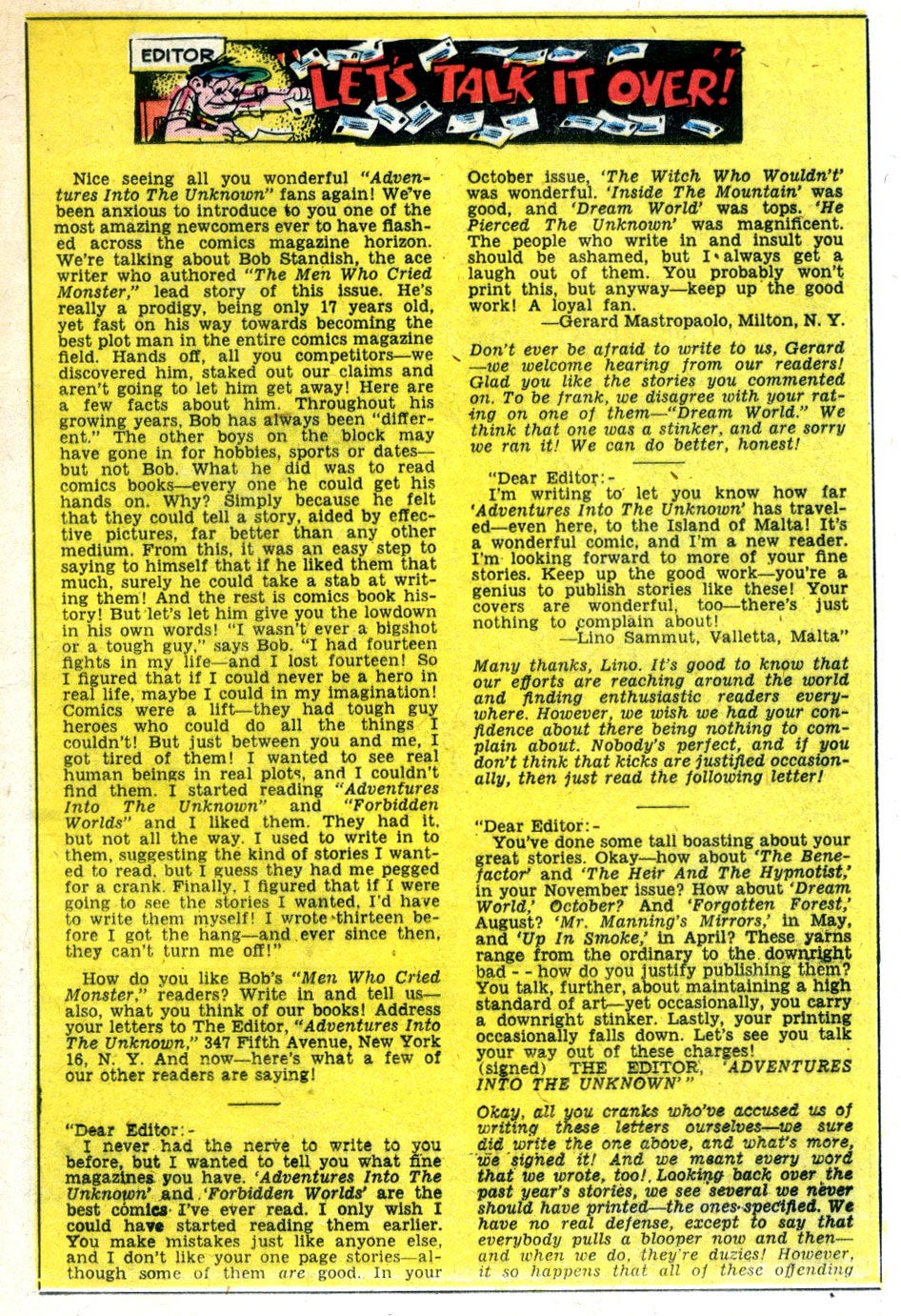 Read online Adventures Into The Unknown comic -  Issue #106 - 19