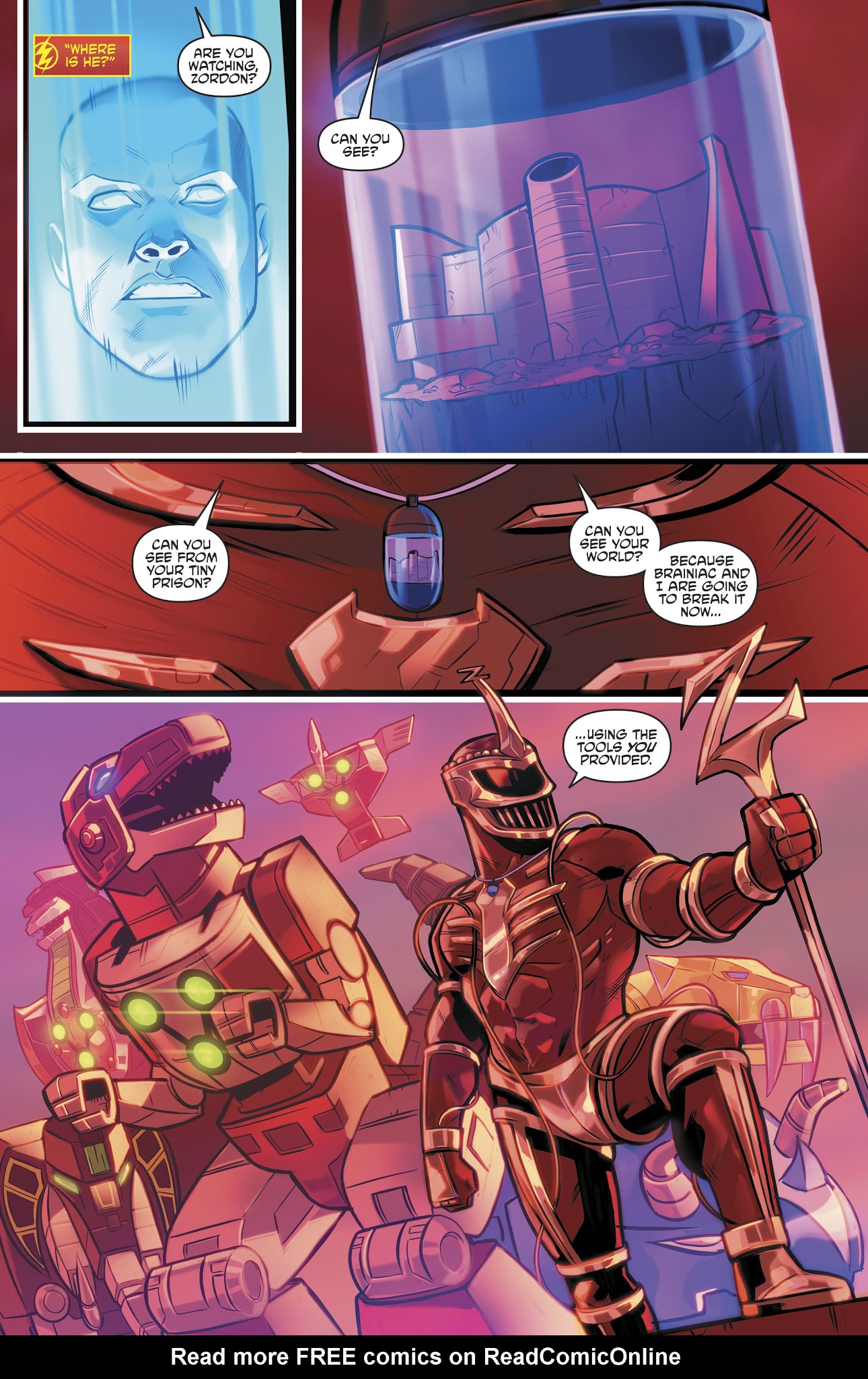 Read online Justice League/Mighty Morphin' Power Rangers comic -  Issue #6 - 7