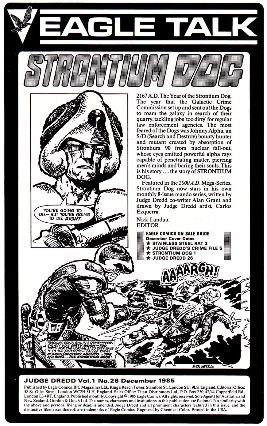 Read online Judge Dredd (1983) comic -  Issue #26 - 2