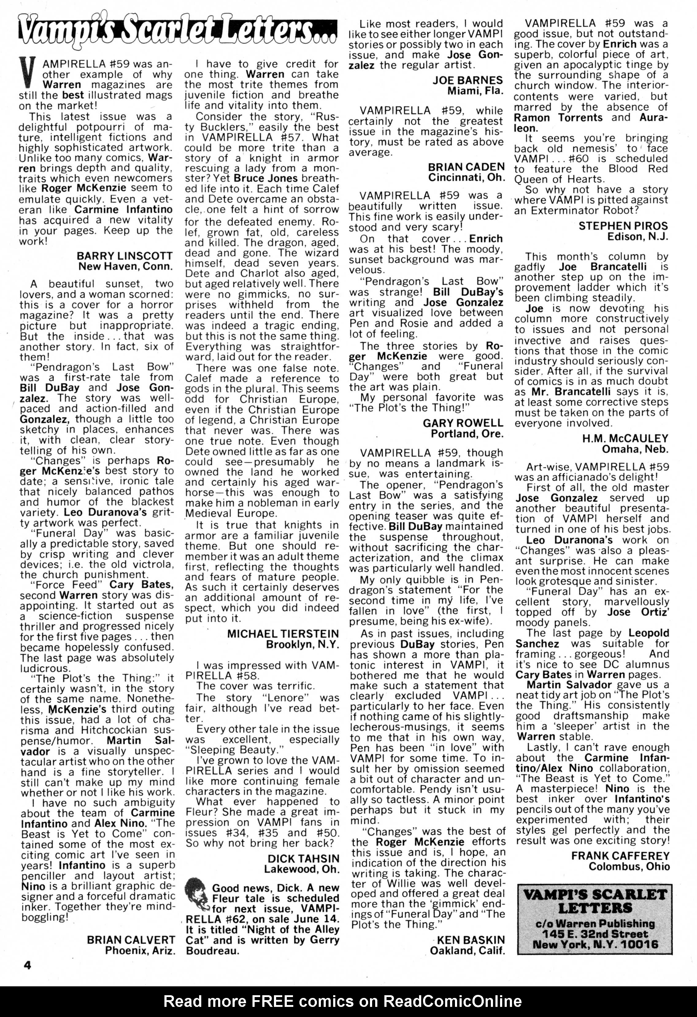 Read online Vampirella (1969) comic -  Issue #61 - 4