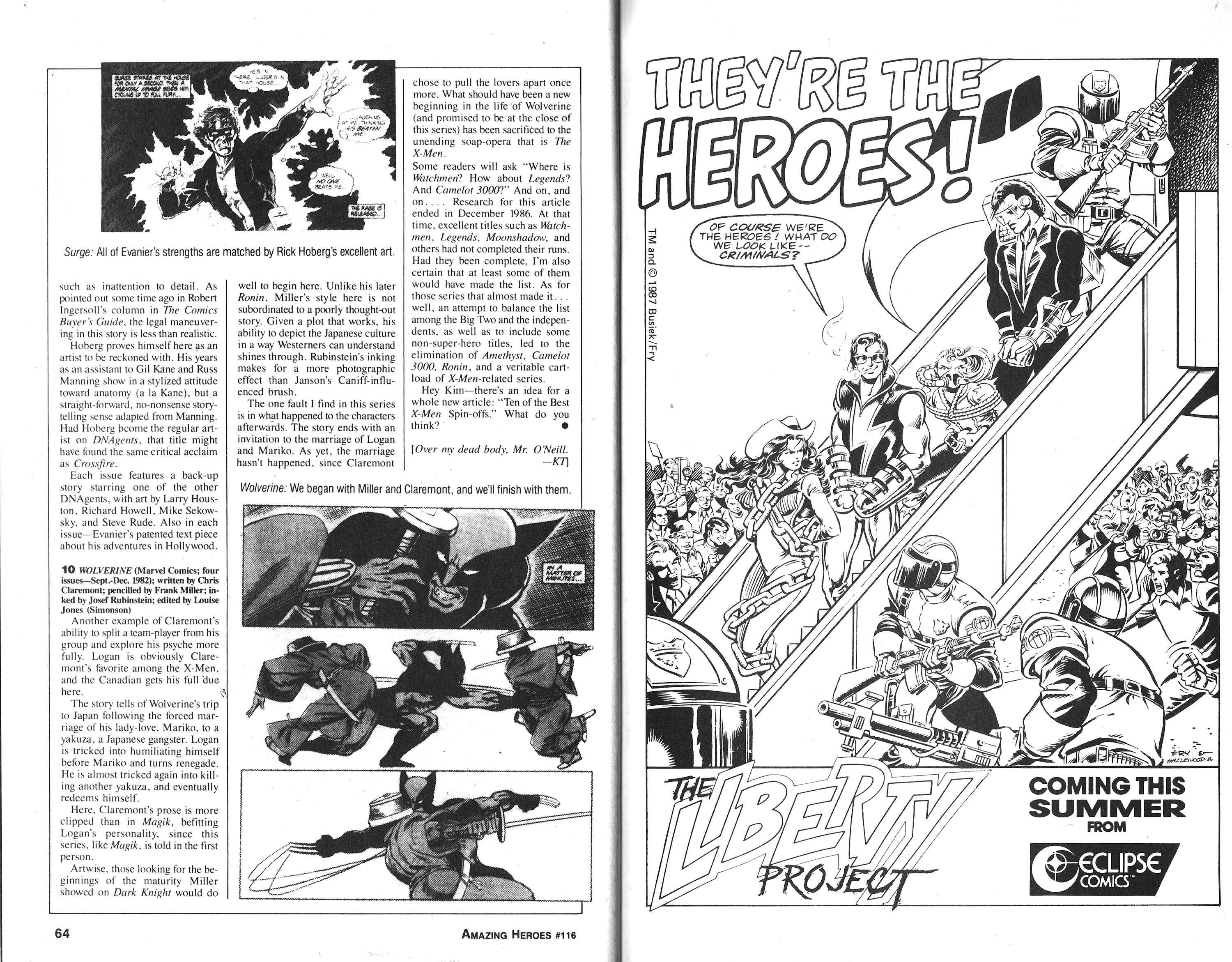 Read online Amazing Heroes comic -  Issue #116 - 33
