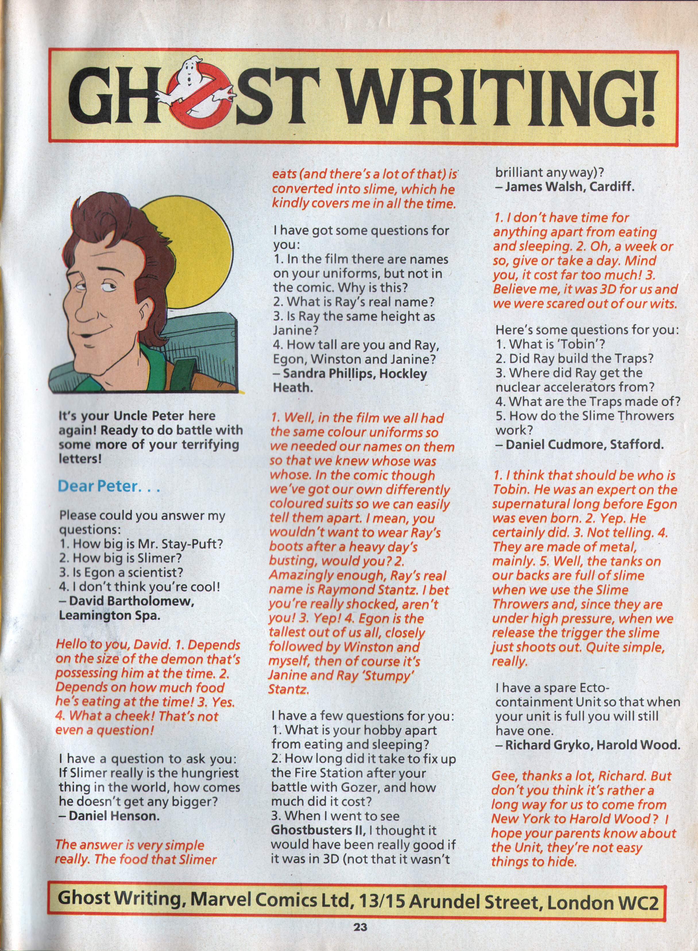 Read online The Real Ghostbusters comic -  Issue #109 - 16