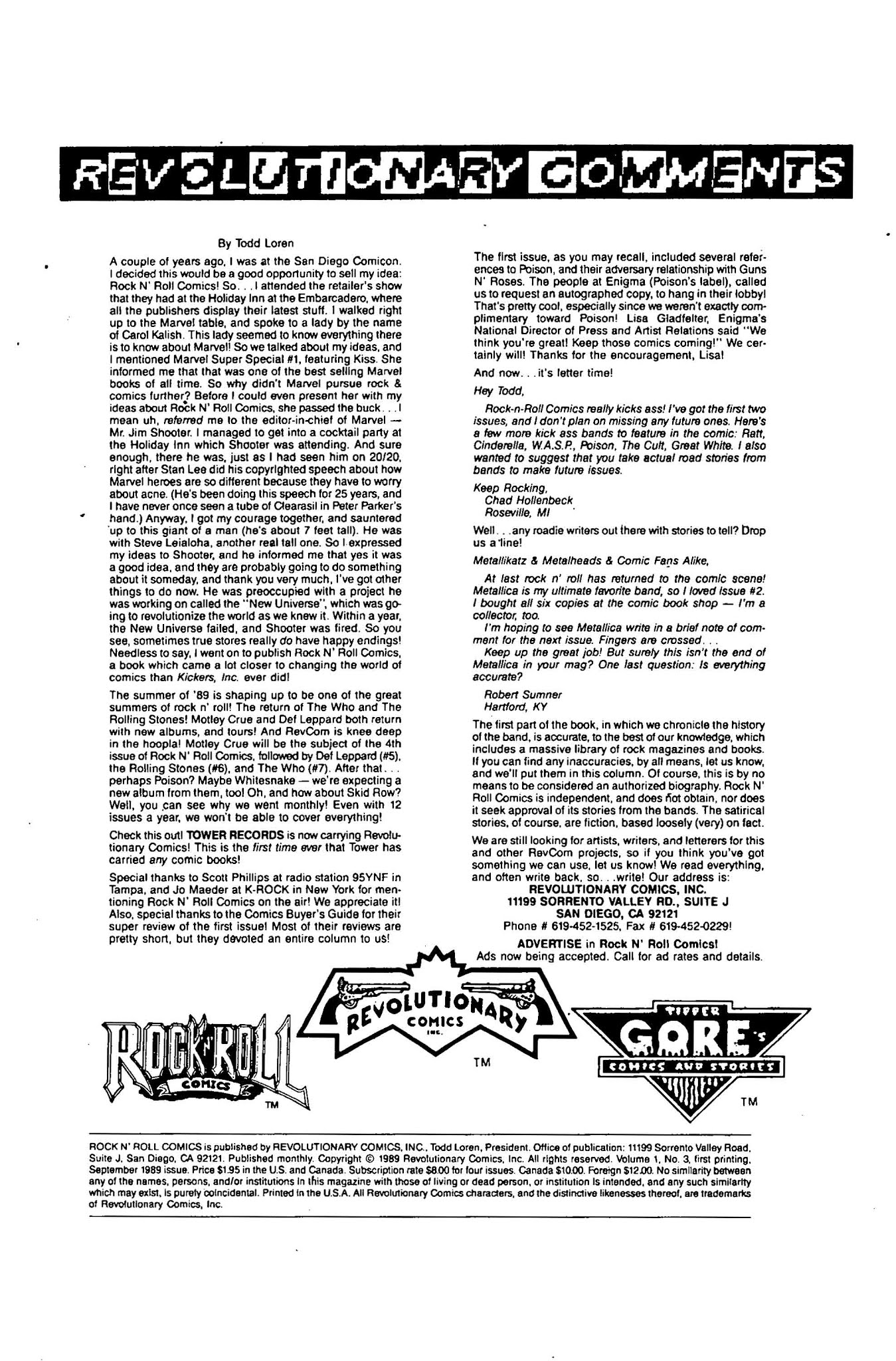 Read online Rock N' Roll Comics comic -  Issue #3 - 2