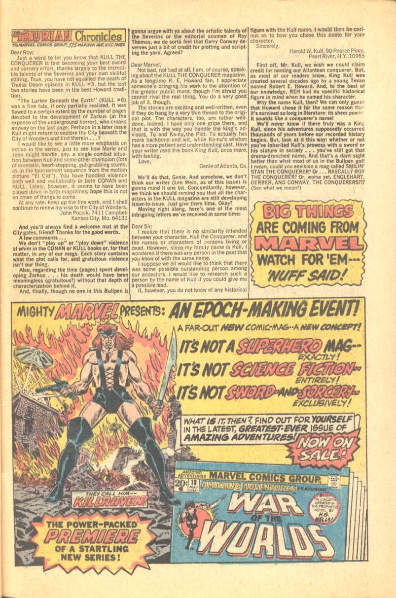 Read online Kull, the Conqueror (1971) comic -  Issue #8 - 23