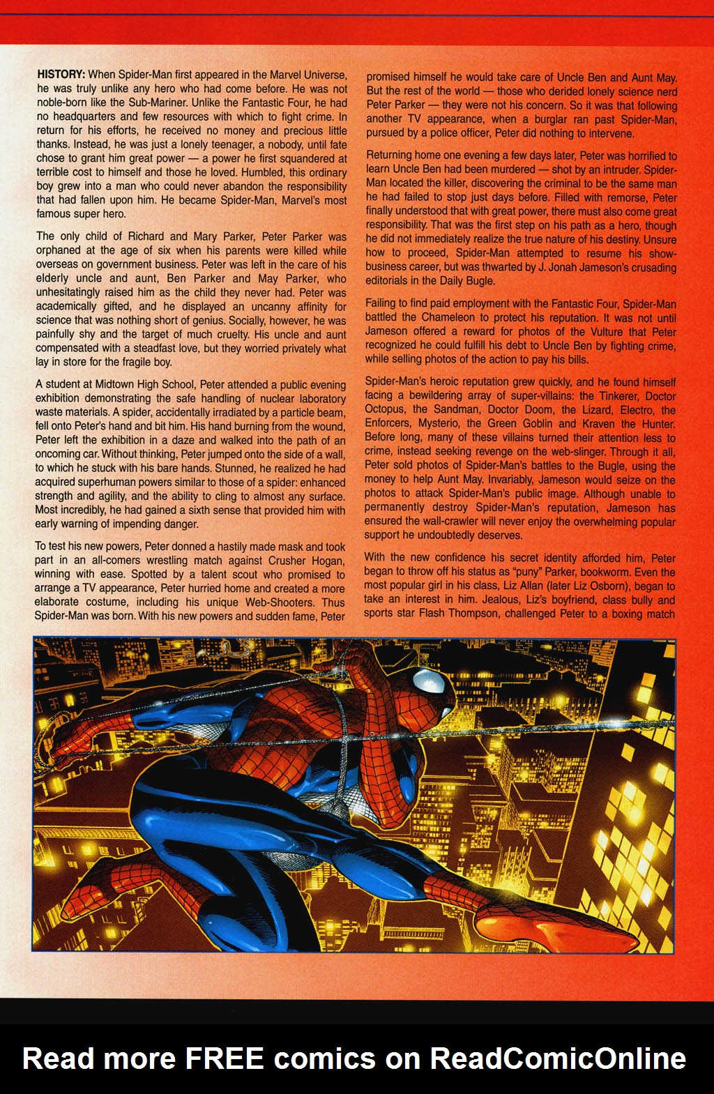 Read online Official Handbook of the Marvel Universe: Spider-Man 2004 comic -  Issue # Full - 33