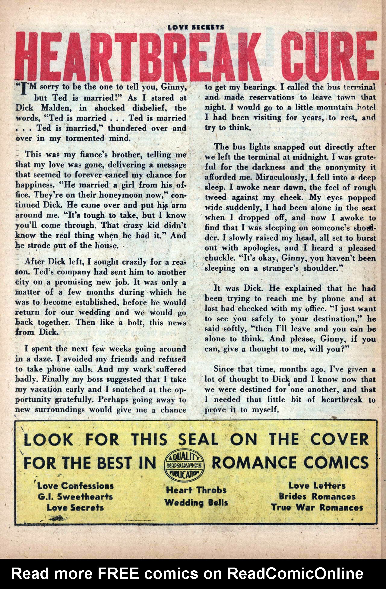 Read online Love Secrets (1953) comic -  Issue #39 - 26
