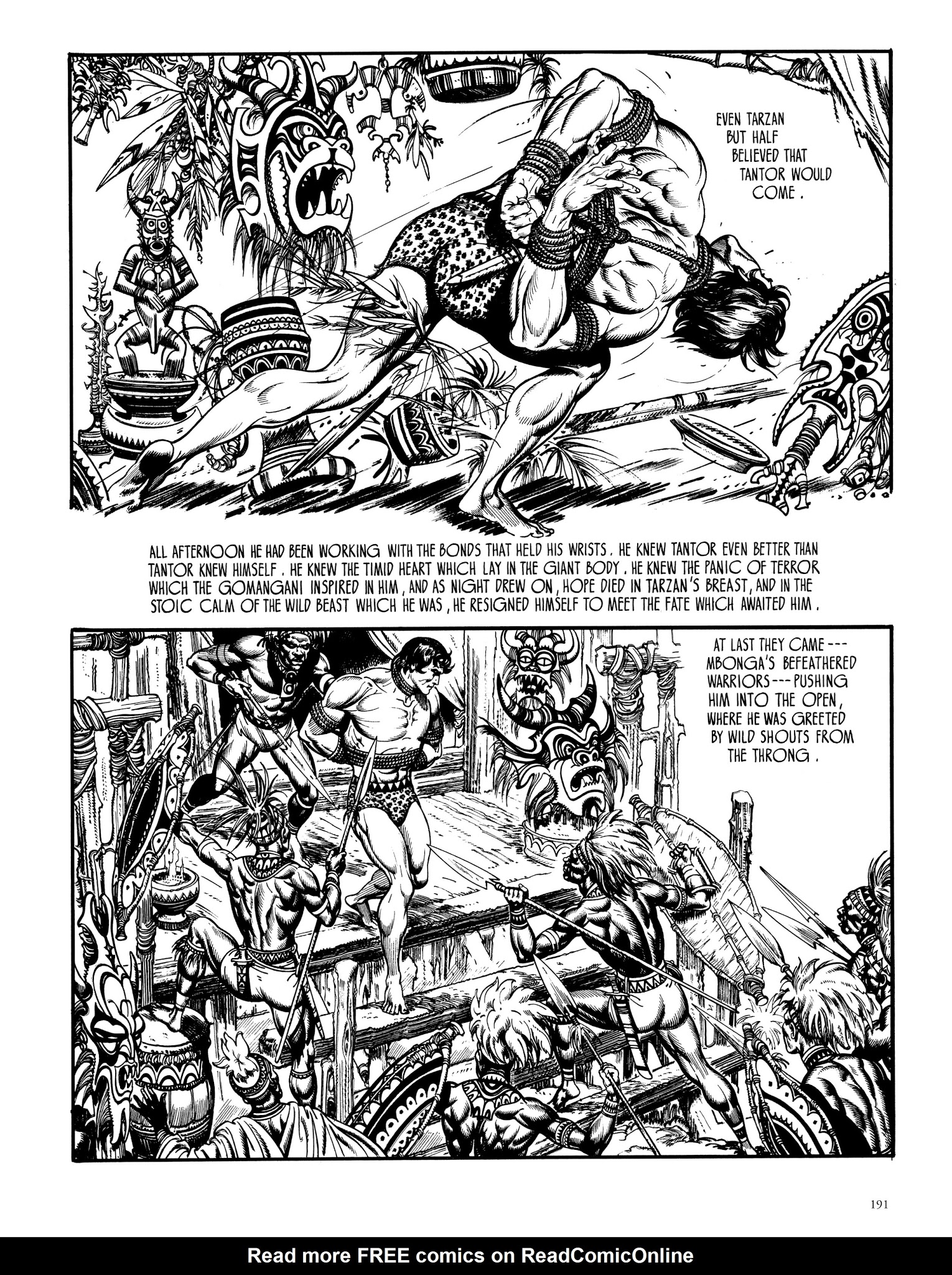 Read online Edgar Rice Burroughs' Tarzan: Burne Hogarth's Lord of the Jungle comic -  Issue # TPB - 190
