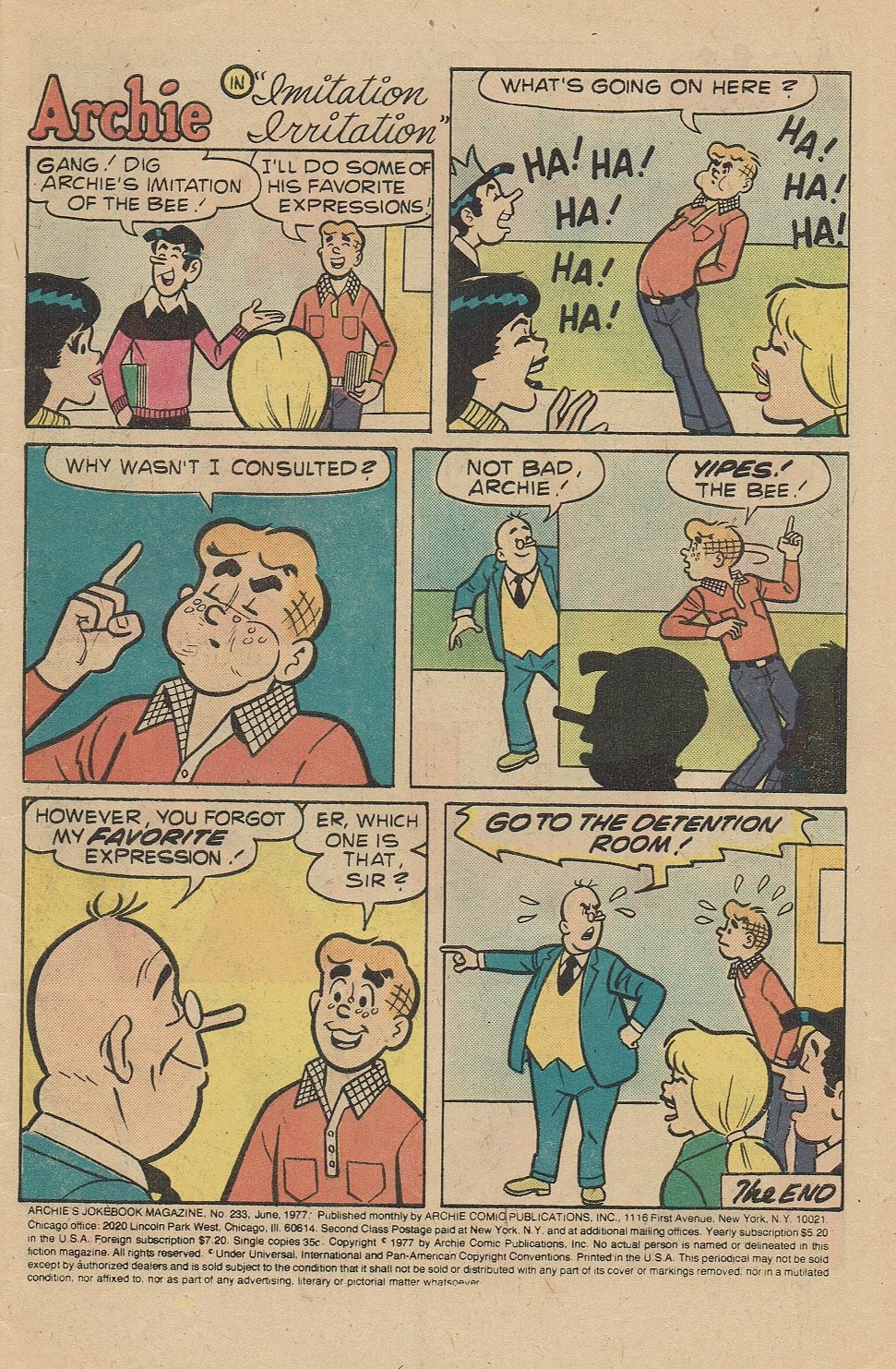 Read online Archie's Joke Book Magazine comic -  Issue #233 - 3