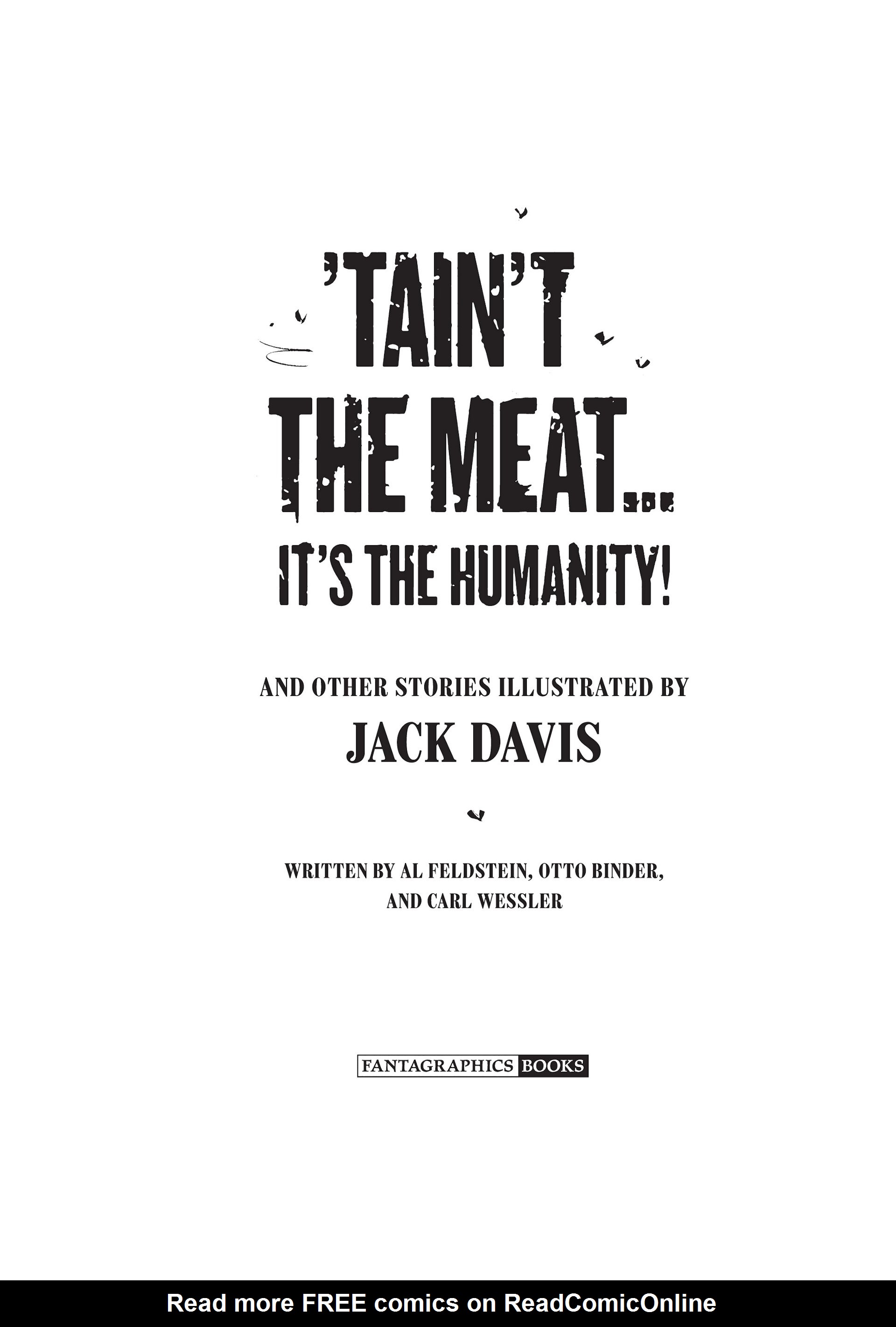 Read online 'Tain't Meat... It's the Humanity! and Other Stories comic -  Issue # TPB (Part 1) - 4