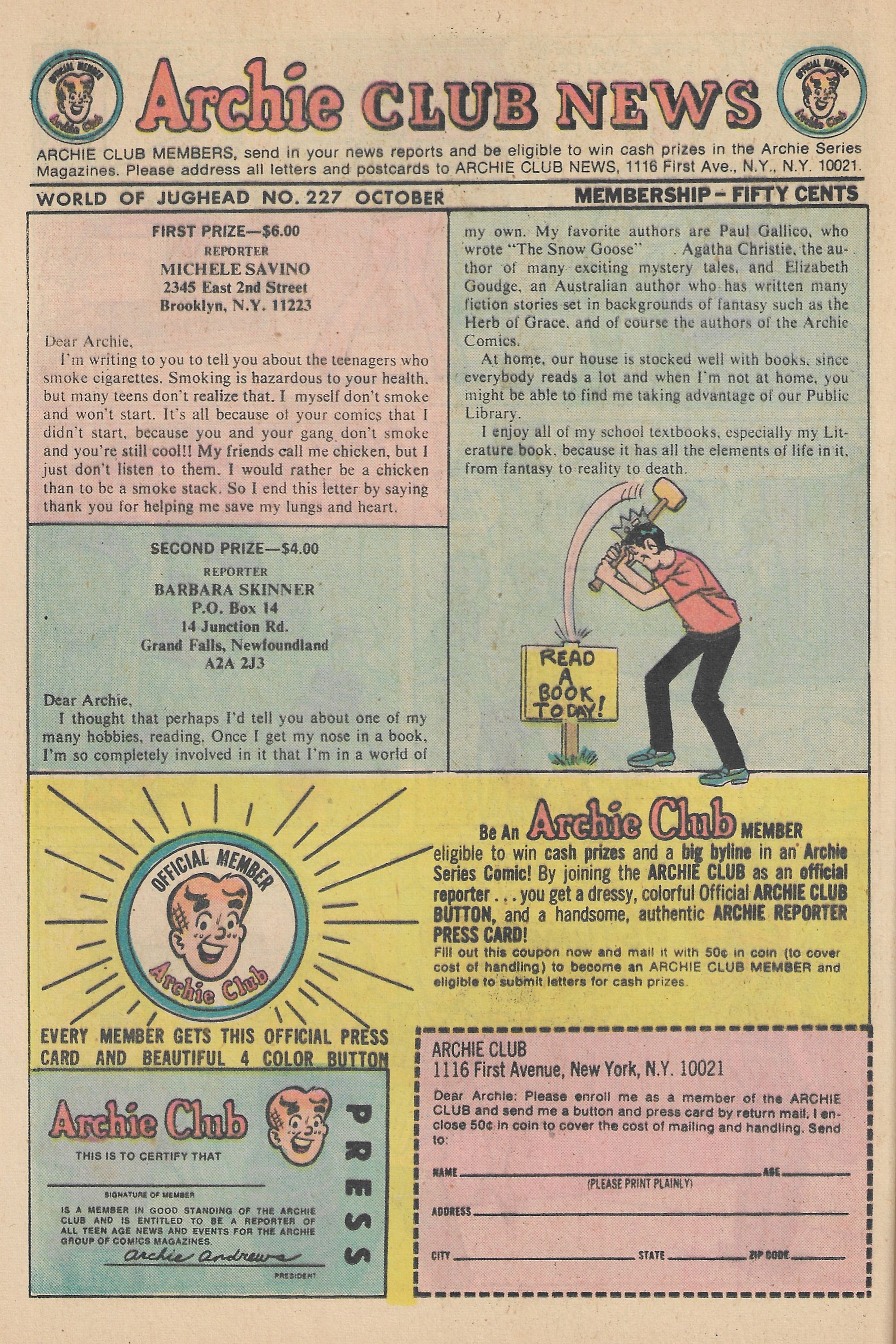 Read online Archie Giant Series Magazine comic -  Issue #227 - 36