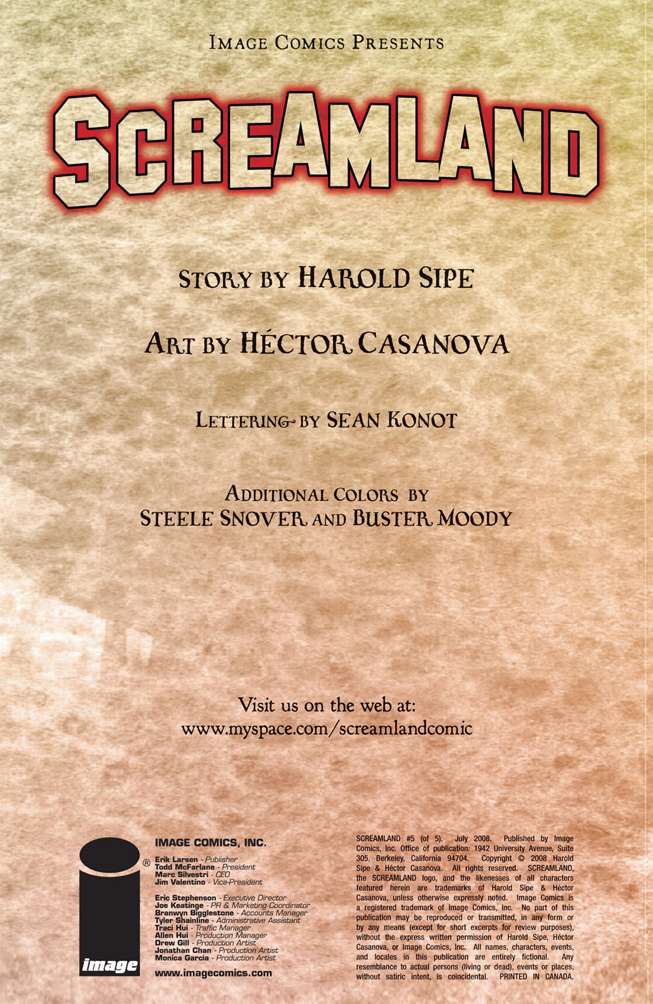 Read online Screamland (2011) comic -  Issue #5 - 2