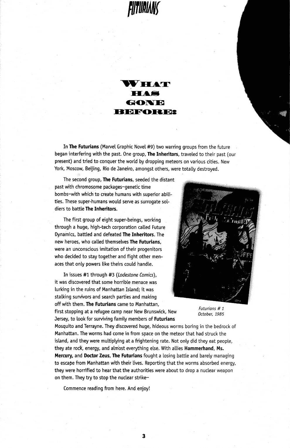 Read online Futurians comic -  Issue # Full - 3