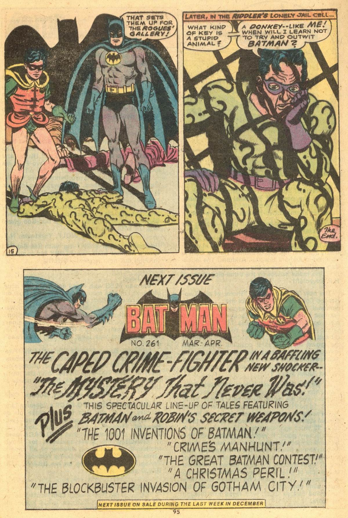 Read online Batman (1940) comic -  Issue #260 - 95