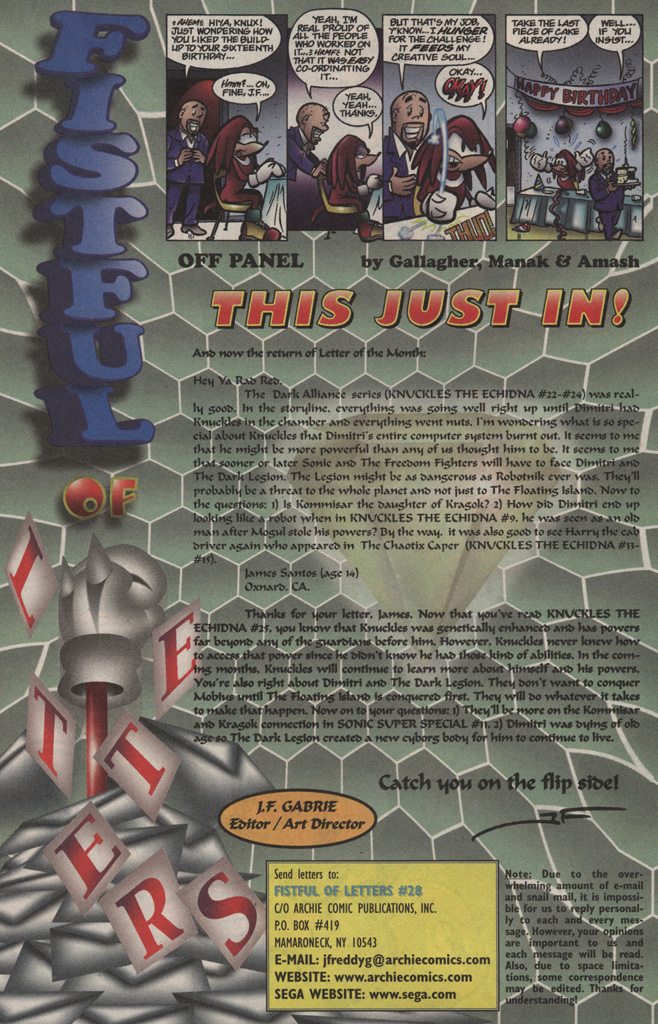 Read online Knuckles the Echidna comic -  Issue #28 - 32