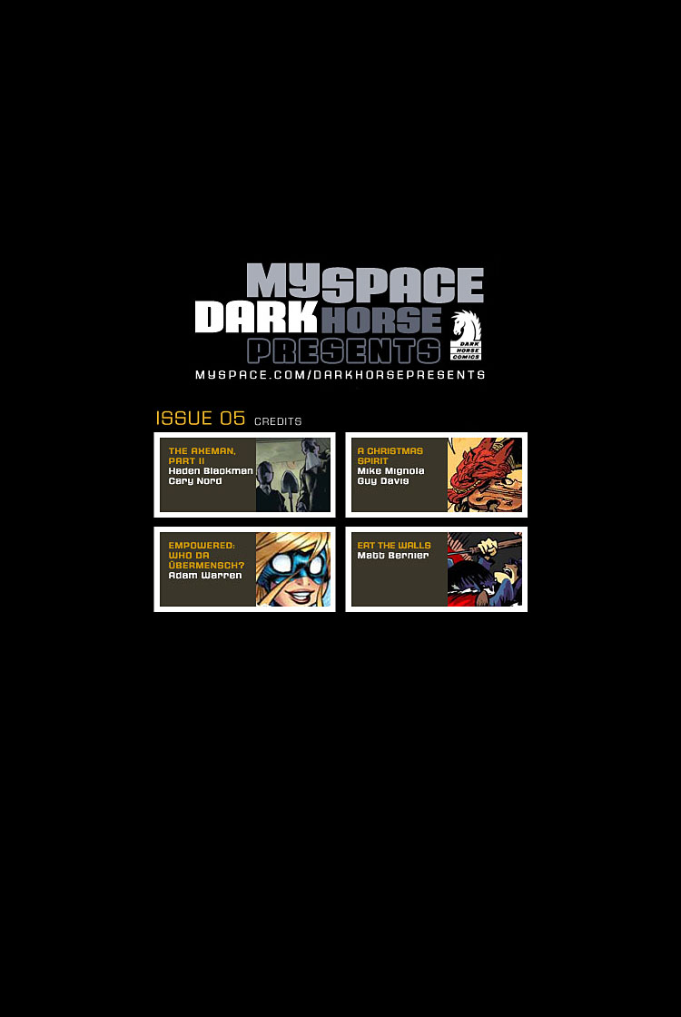 Read online MySpace Dark Horse Presents comic -  Issue #5 - 2