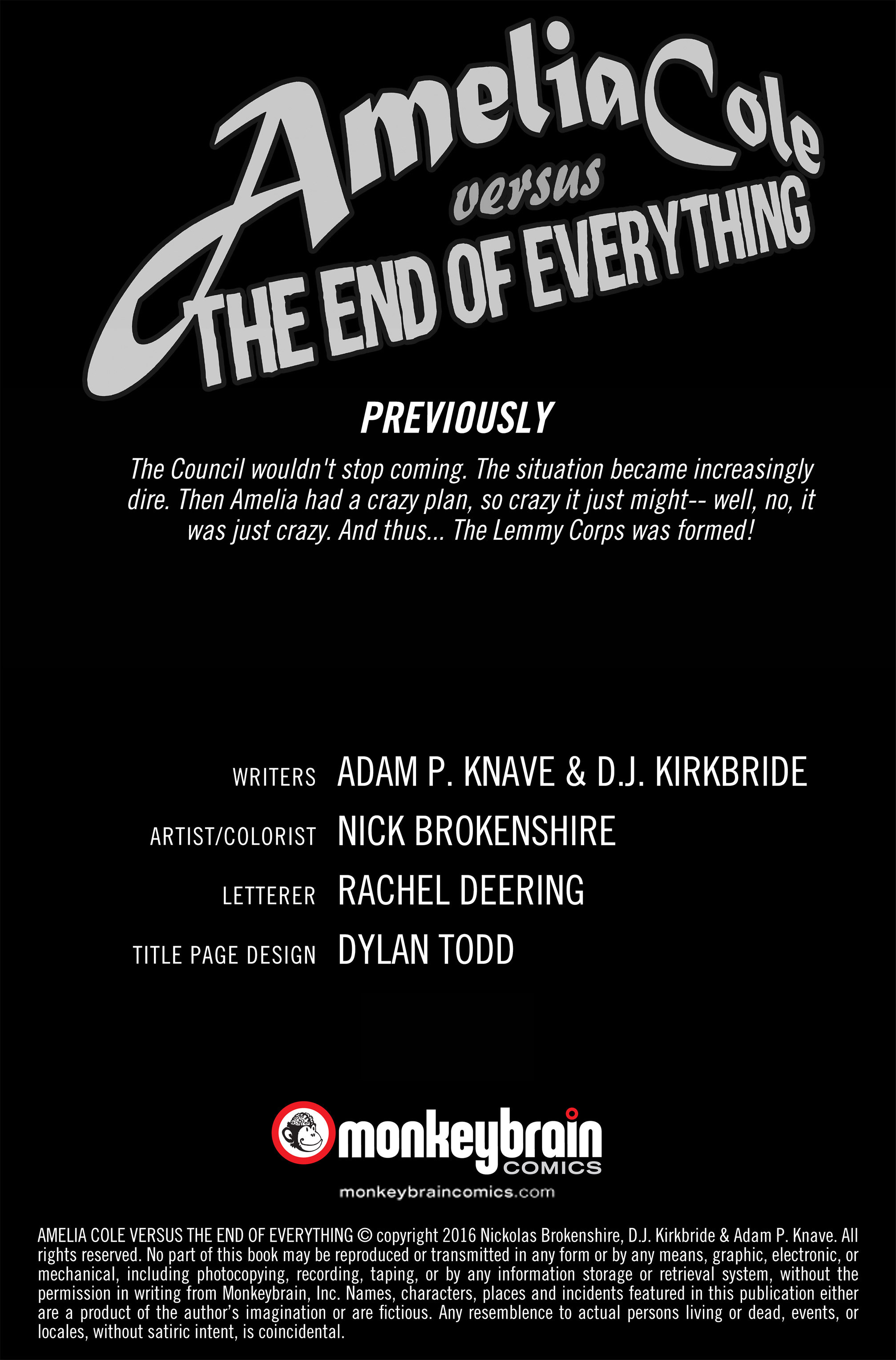 Read online Amelia Cole Versus The End of Everything comic -  Issue #28 - 2