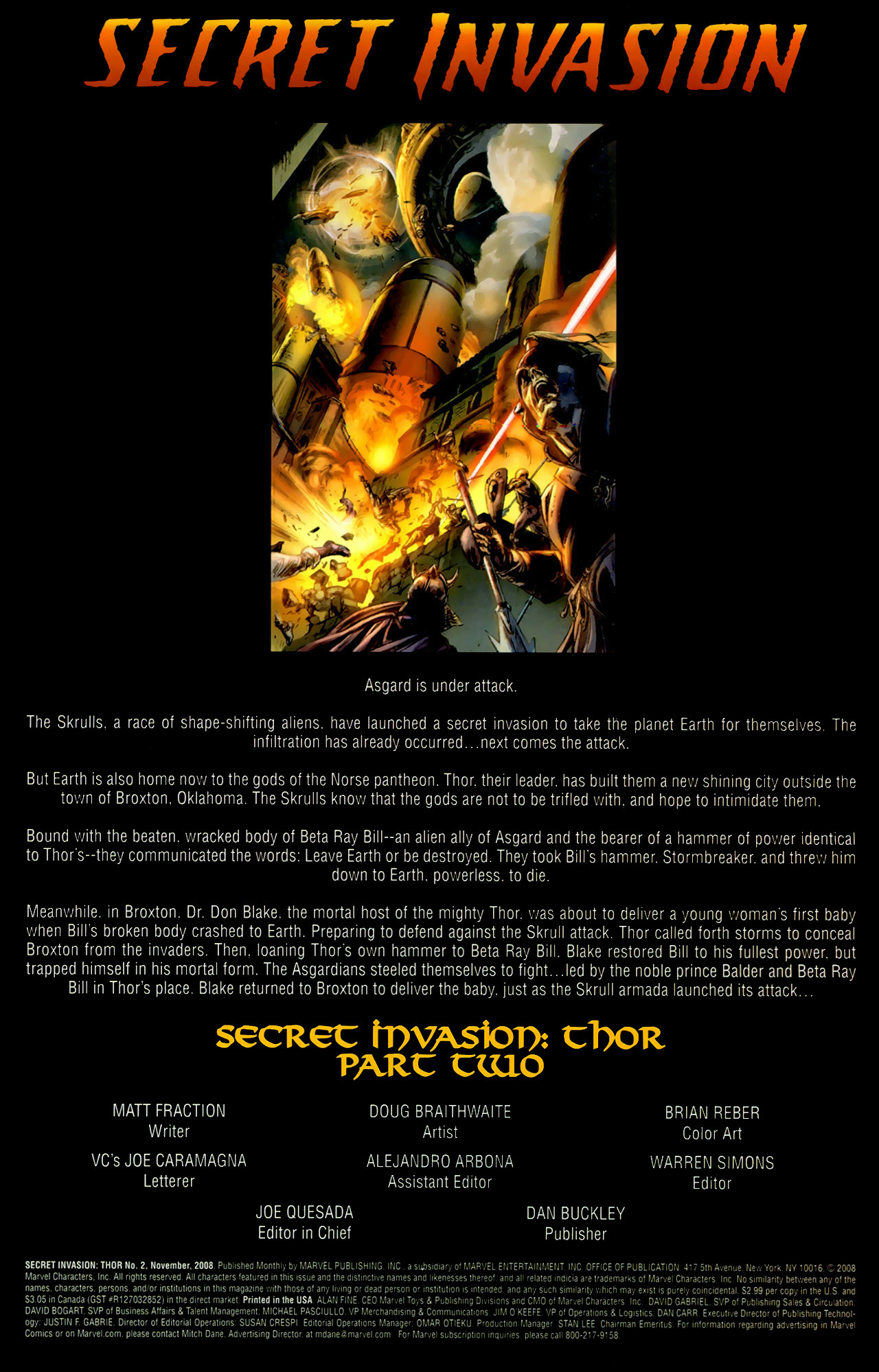 Read online Secret Invasion: Thor comic -  Issue #2 - 2