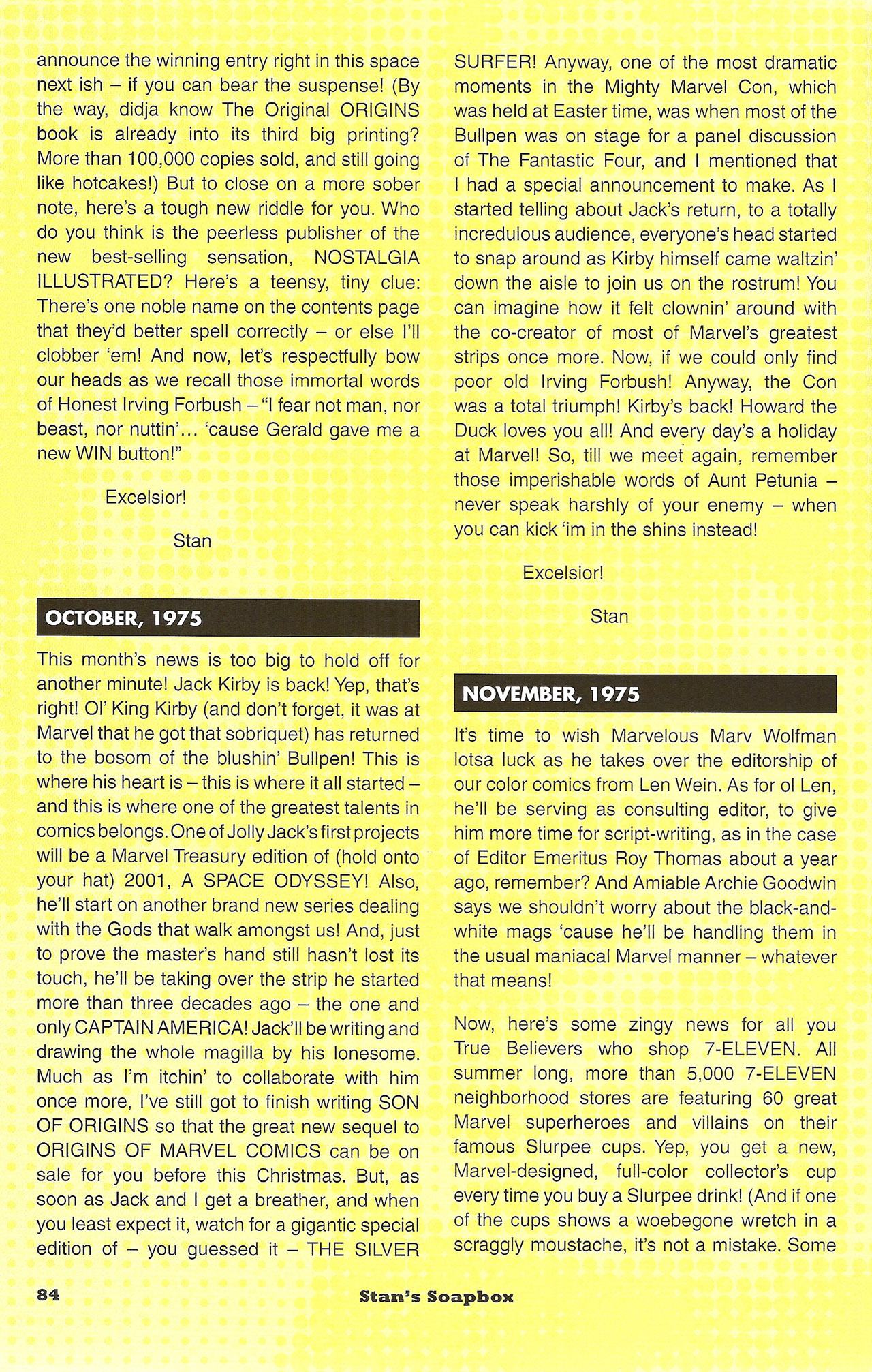 Read online Stan's Soapbox: The Collection comic -  Issue # TPB - 74