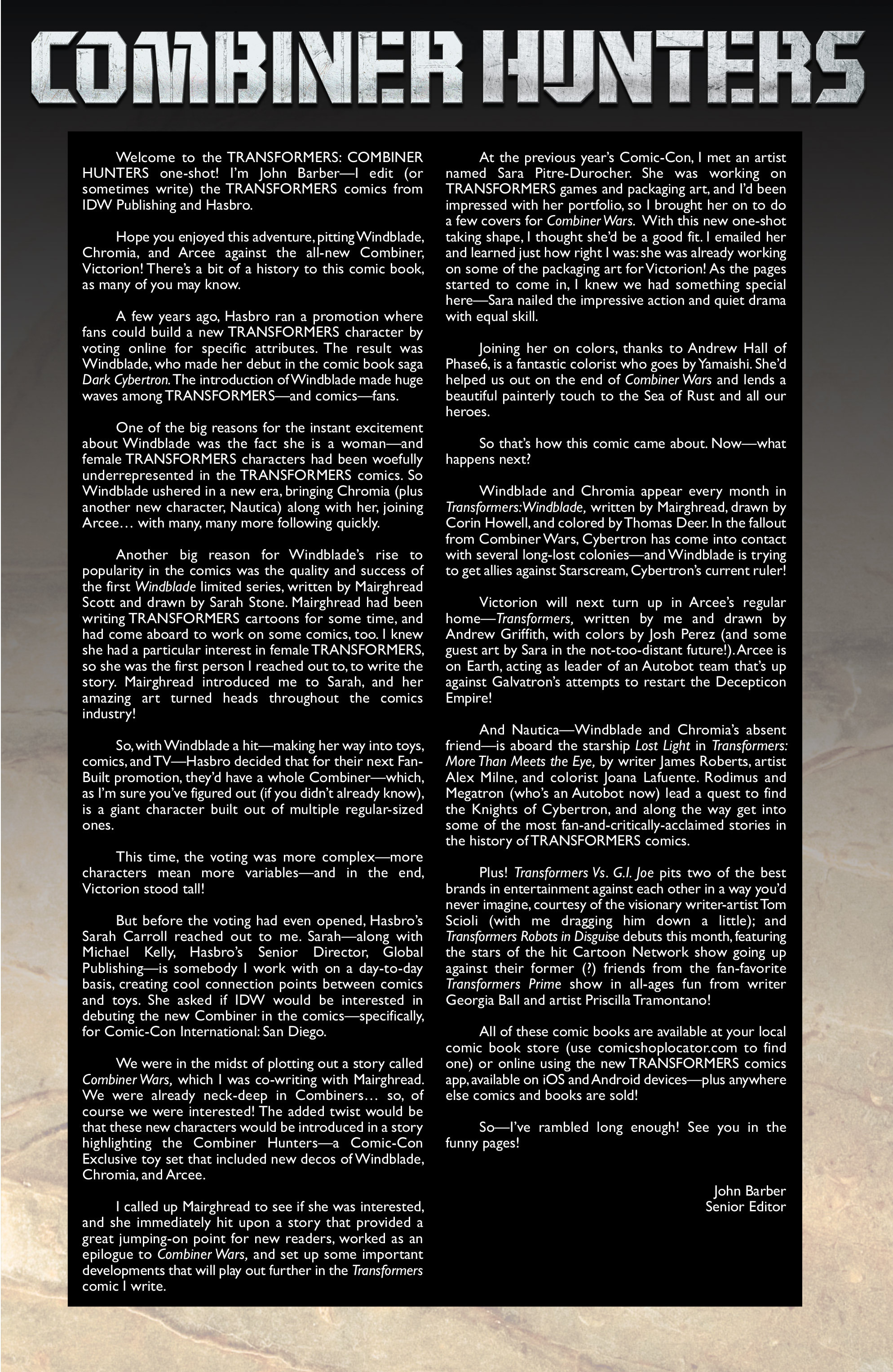 Read online Transformers: Combiner Hunters comic -  Issue # Full - 25