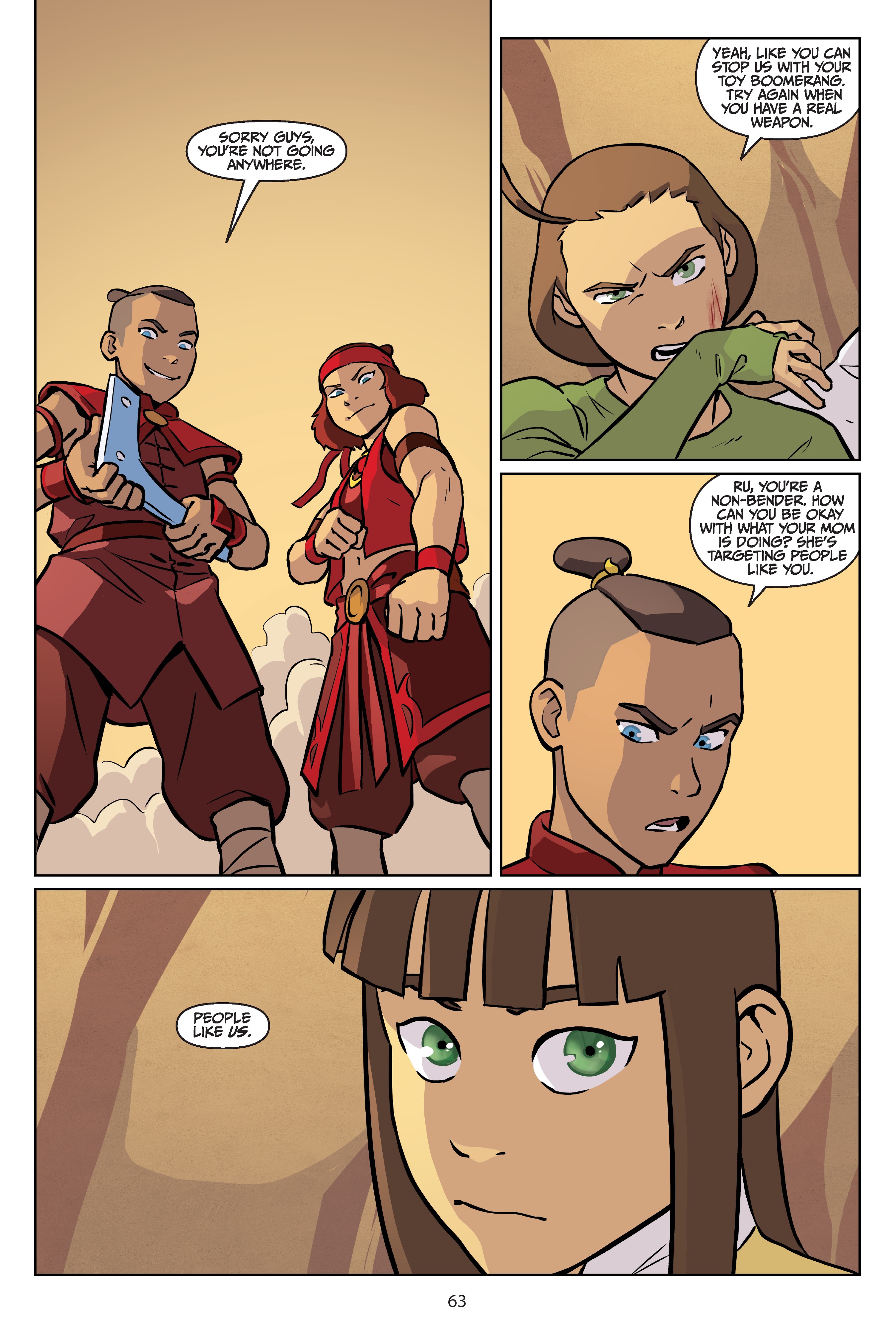 Read online Nickelodeon Avatar: The Last Airbender - Imbalance comic -  Issue # TPB 2 - 64