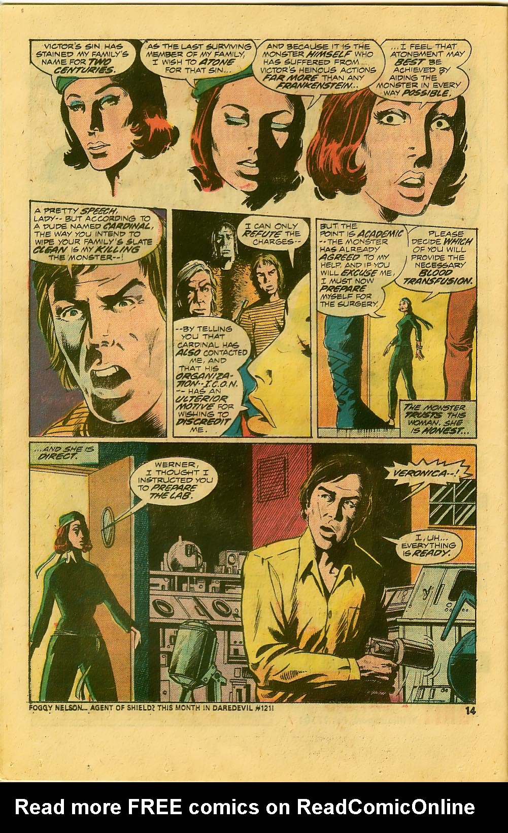Read online Frankenstein (1973) comic -  Issue #16 - 9