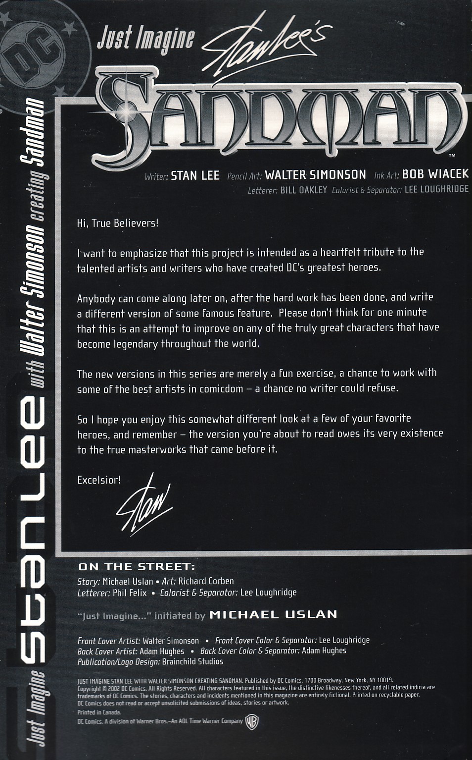 Read online Just Imagine Stan Lee With Walter Simonson Creating Sandman comic -  Issue # Full - 2