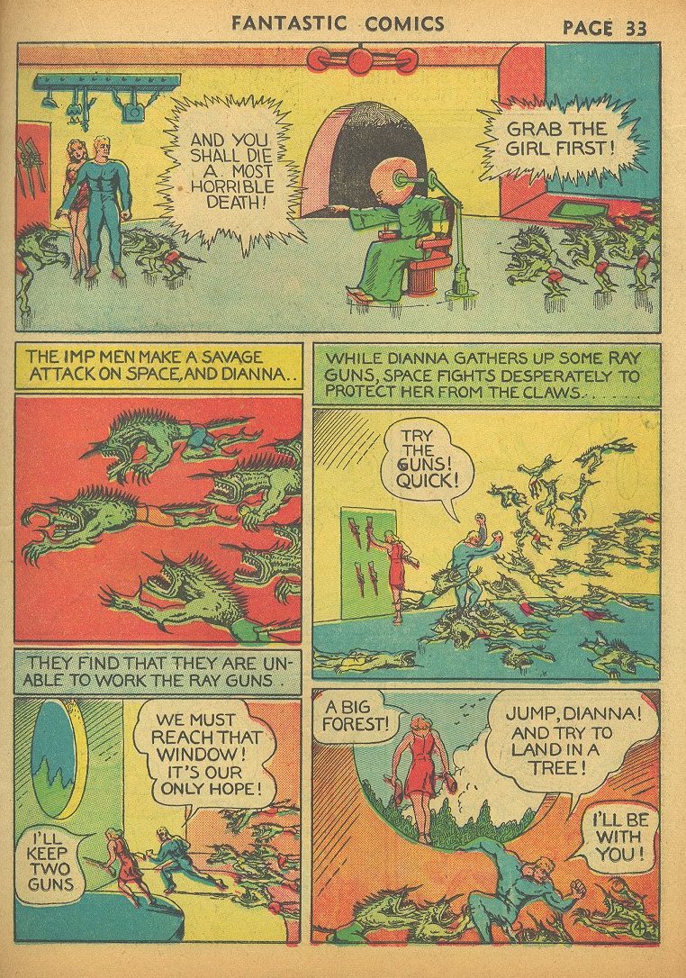 Read online Fantastic Comics comic -  Issue #1 - 36