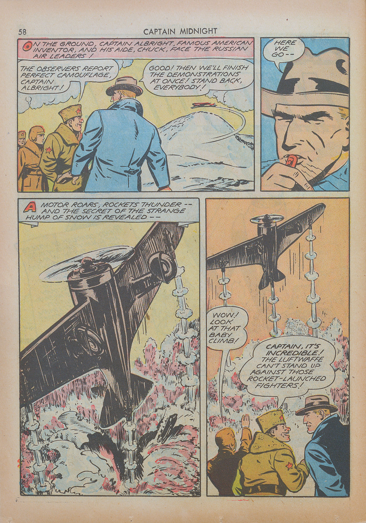 Read online Captain Midnight (1942) comic -  Issue #8 - 58