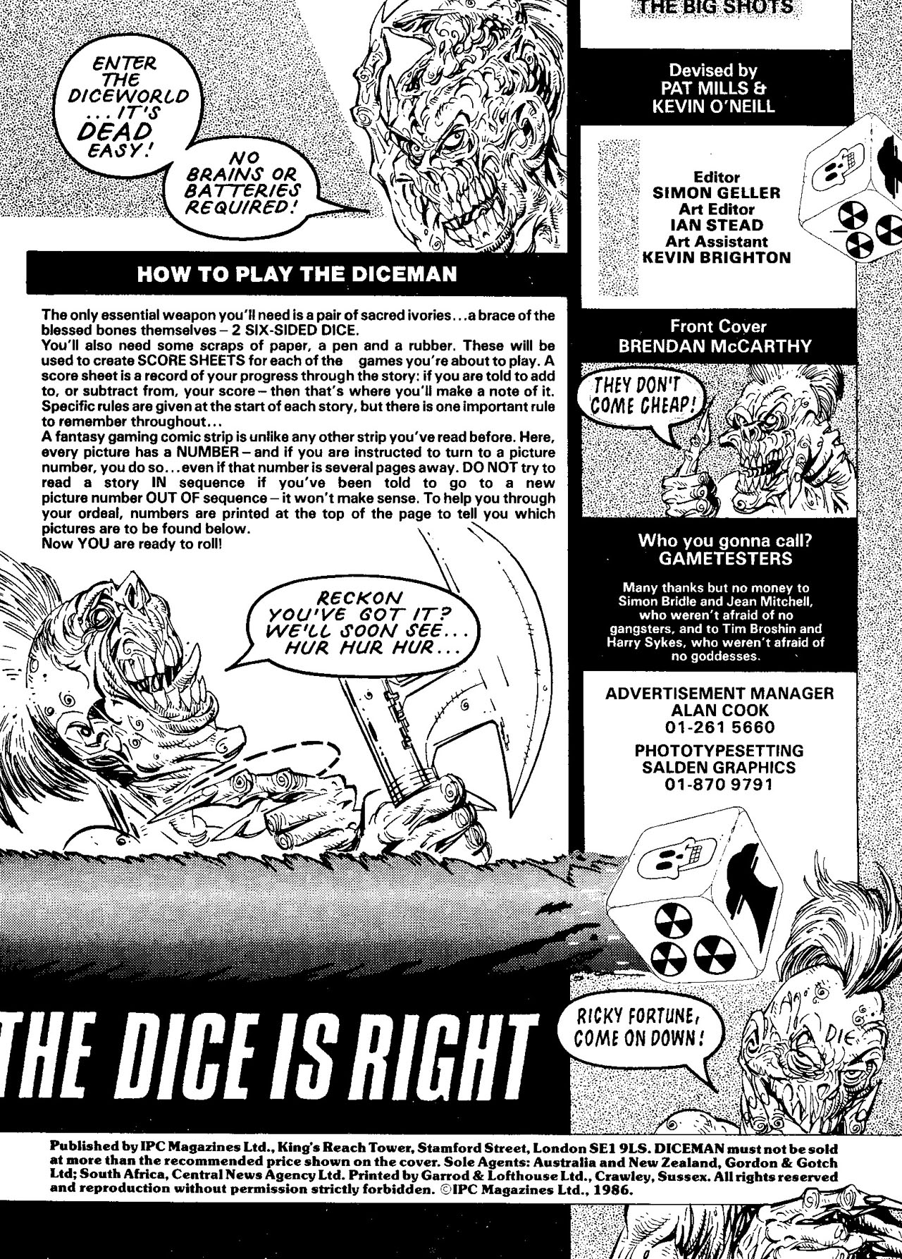 Read online Diceman comic -  Issue #4 - 2