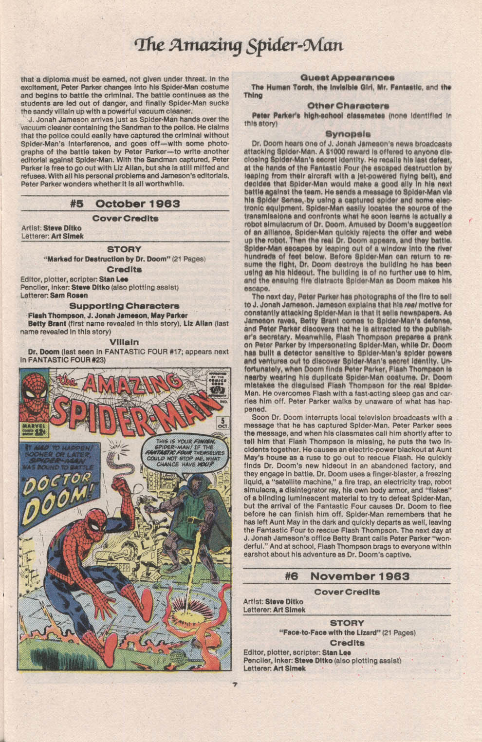 Read online The Official Marvel Index to The Amazing Spider-Man comic -  Issue #1 - 9