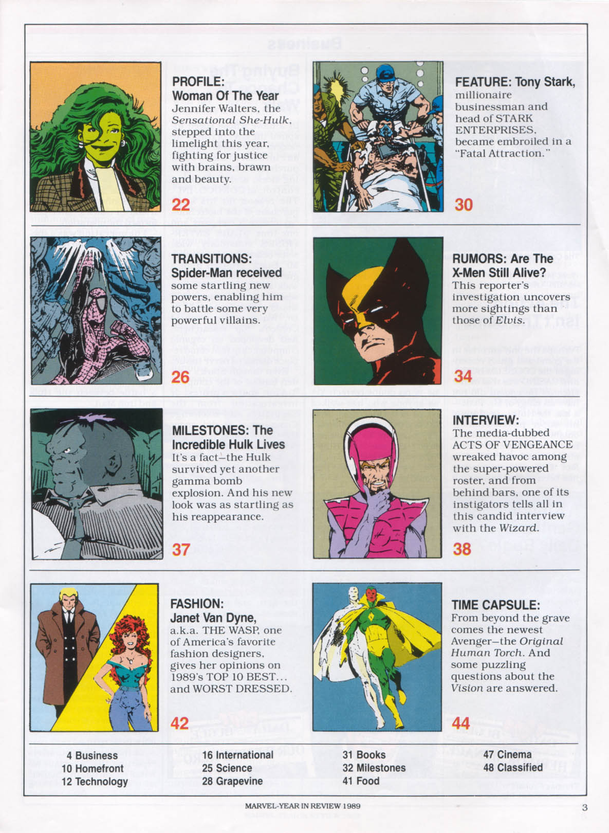 Read online Marvel: The Year-in-Review comic -  Issue #1 - 5