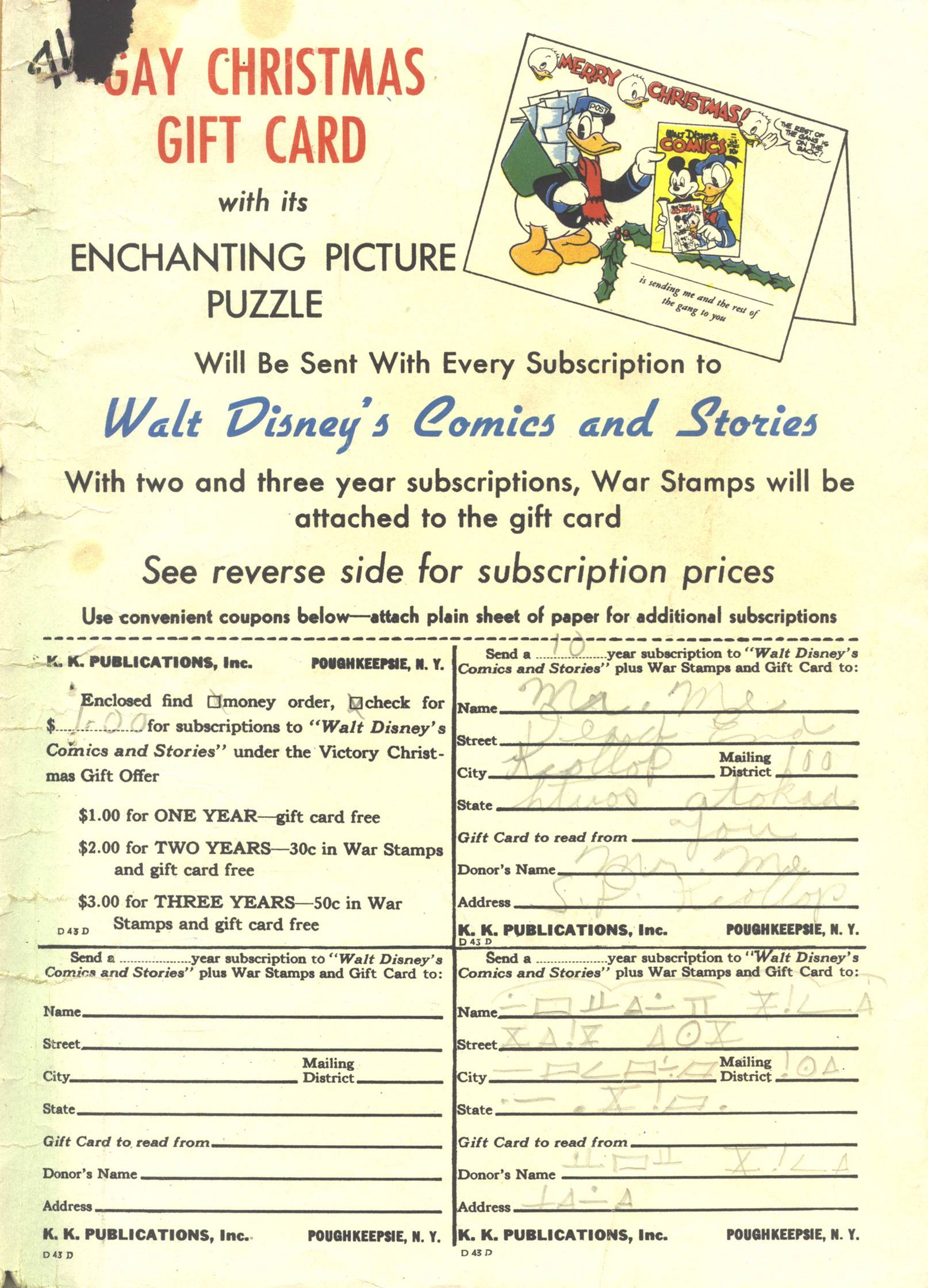 Read online Walt Disney's Comics and Stories comic -  Issue #39 - 59
