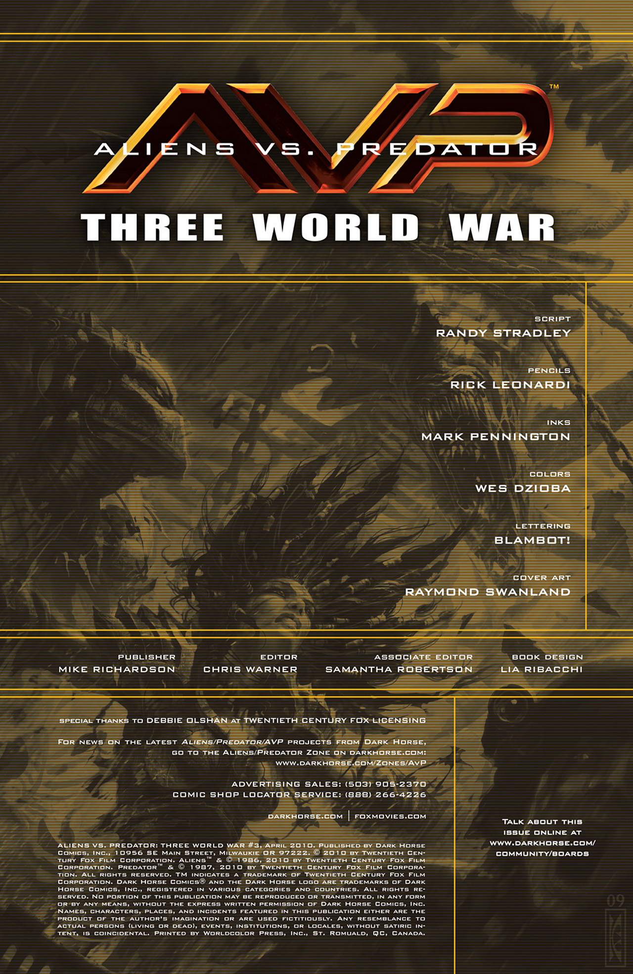 Read online Aliens vs. Predator: Three World War comic -  Issue #3 - 2