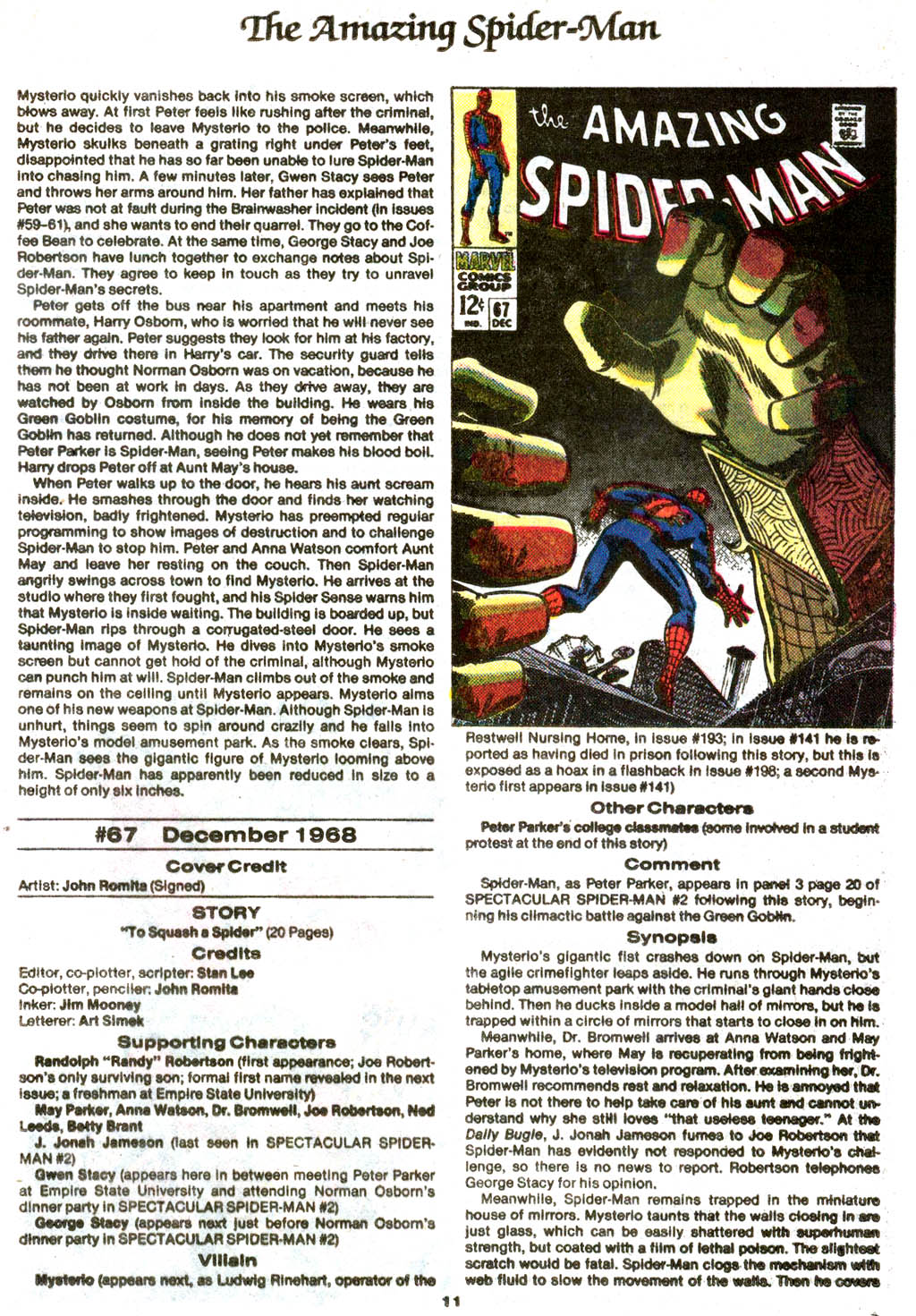 Read online The Official Marvel Index to The Amazing Spider-Man comic -  Issue #3 - 13