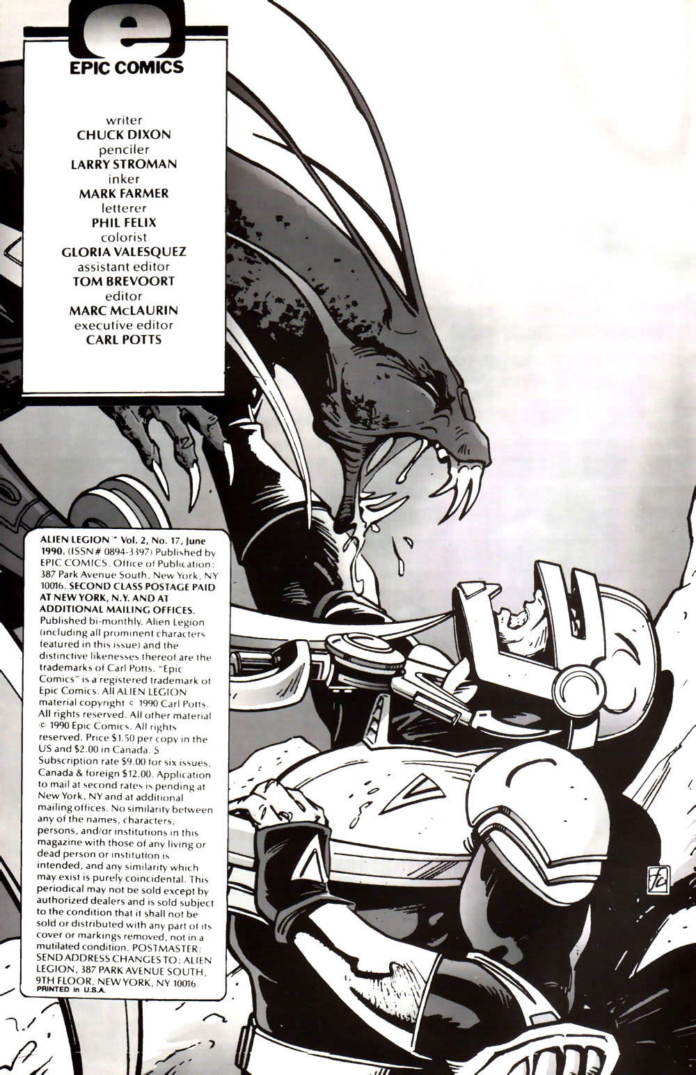 Read online Alien Legion (1987) comic -  Issue #17 - 1