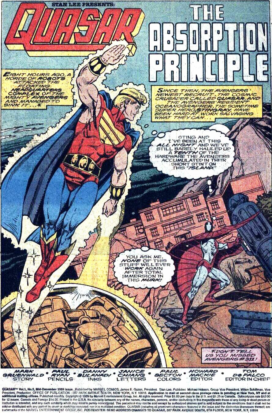 Read online Quasar comic -  Issue #5 - 1