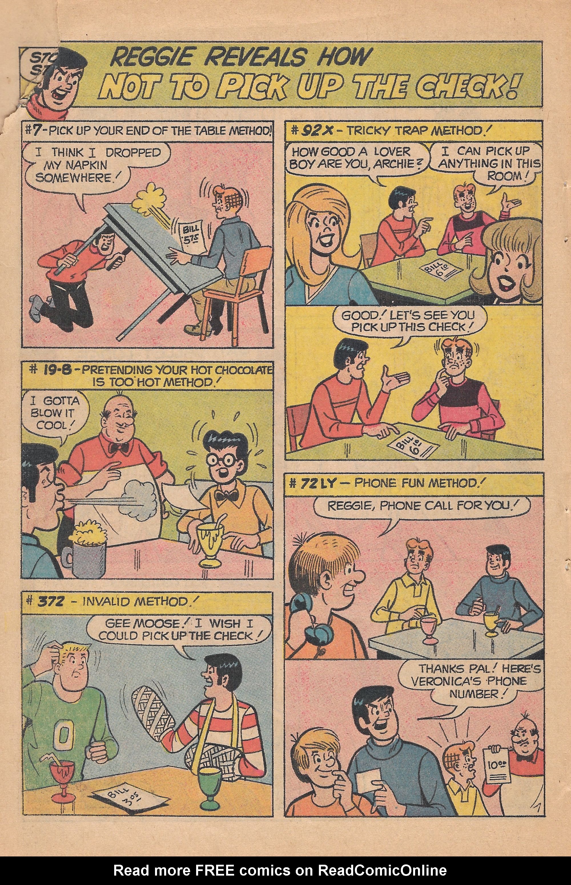 Read online Reggie's Wise Guy Jokes comic -  Issue #12 - 64