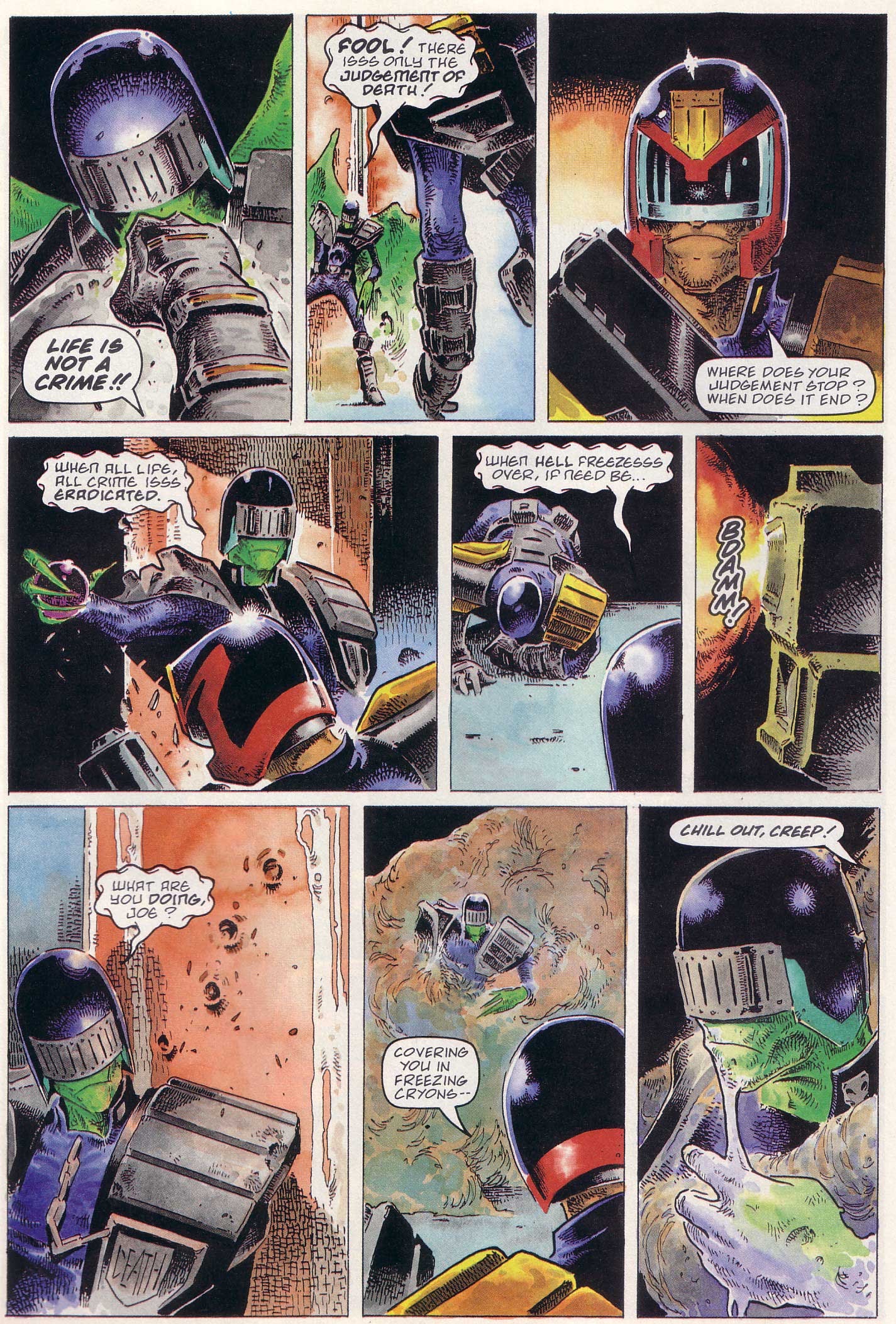 Read online Judge Dredd Lawman of the Future comic -  Issue #10 - 11