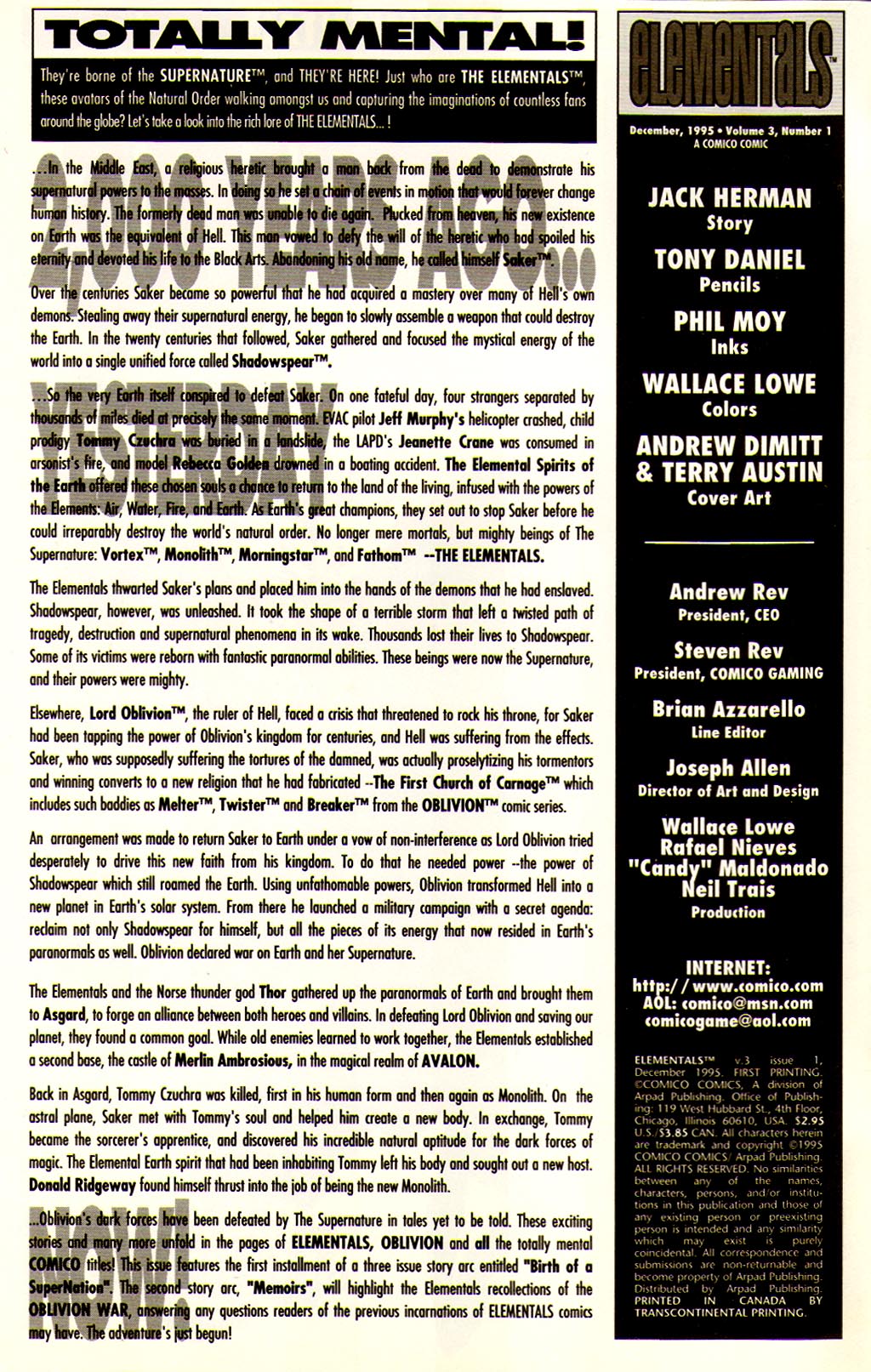 Read online Elementals (1995) comic -  Issue #1 - 2