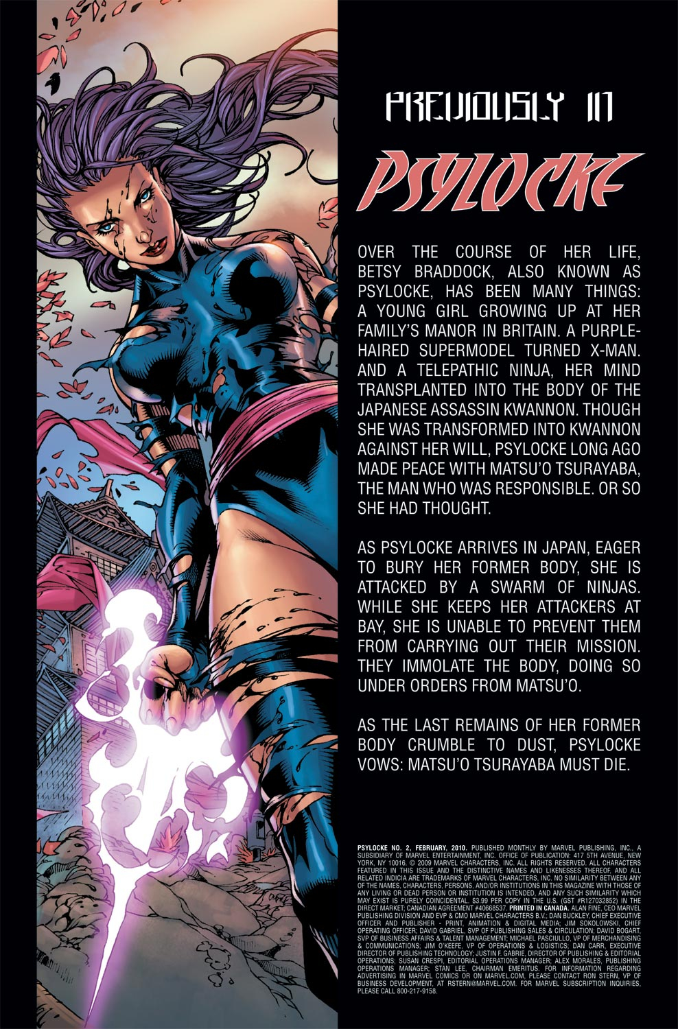 Read online Psylocke comic -  Issue #2 - 2