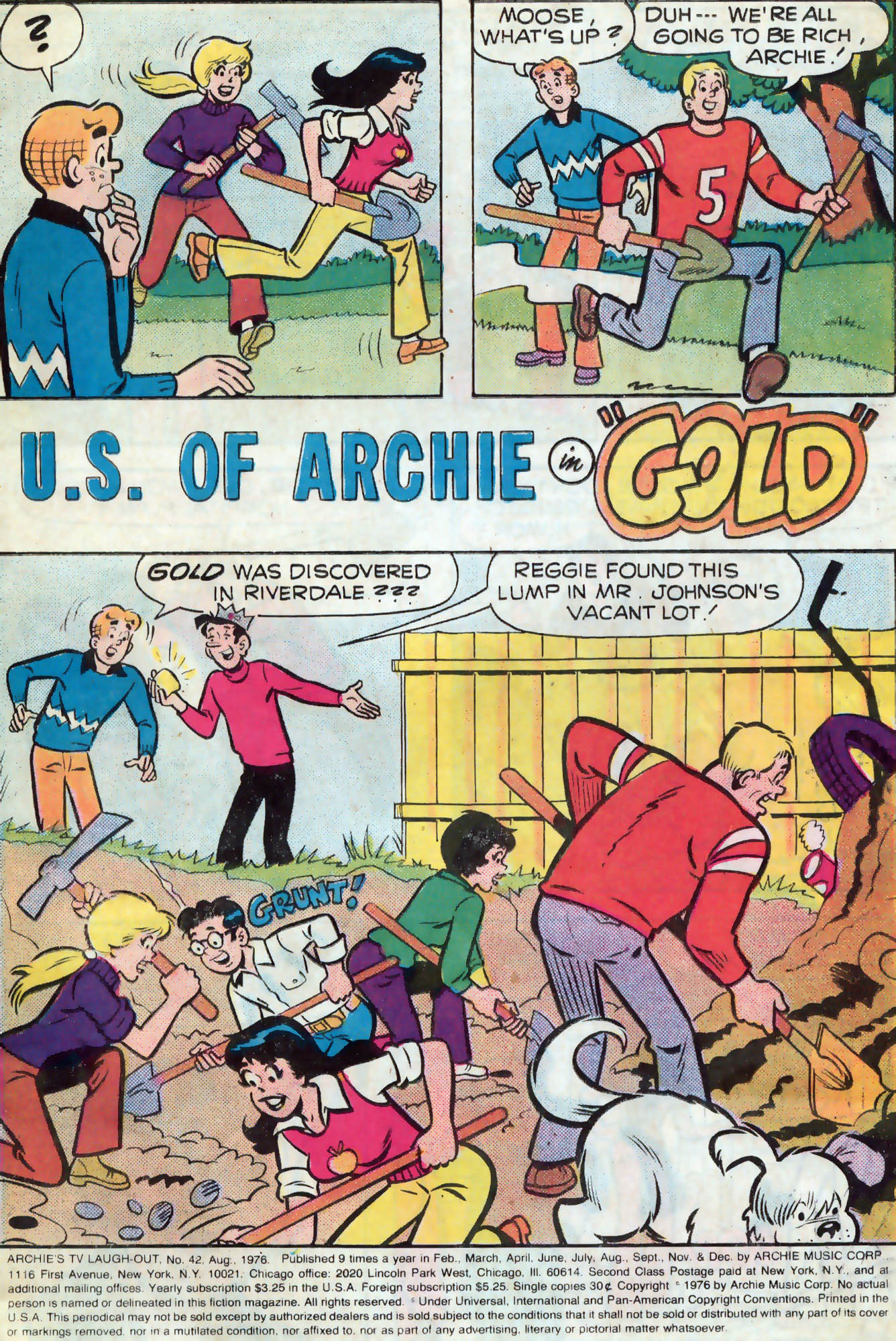 Read online Archie's TV Laugh-Out comic -  Issue #42 - 2