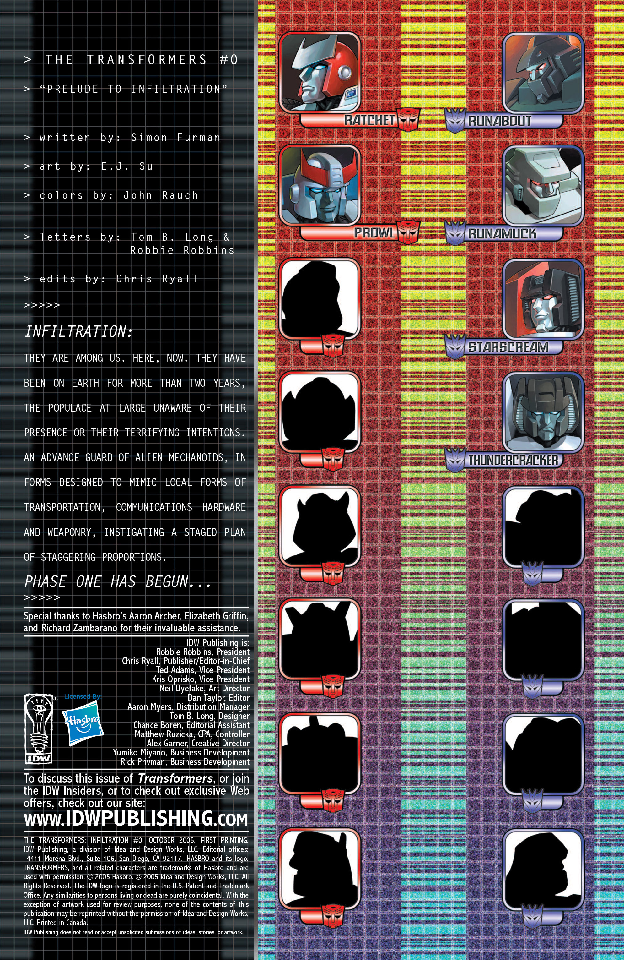 Read online The Transformers: Infiltration comic -  Issue #0 - 2