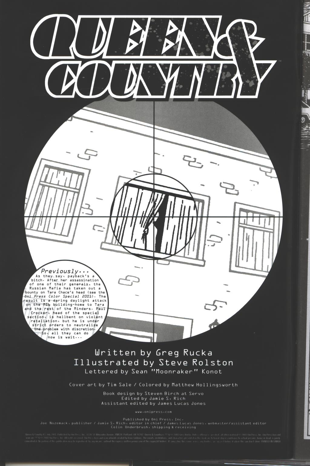 Read online Queen & Country comic -  Issue #3 - 2