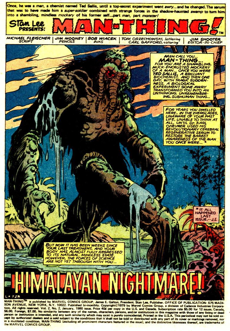 Read online Man-Thing (1979) comic -  Issue #2 - 2