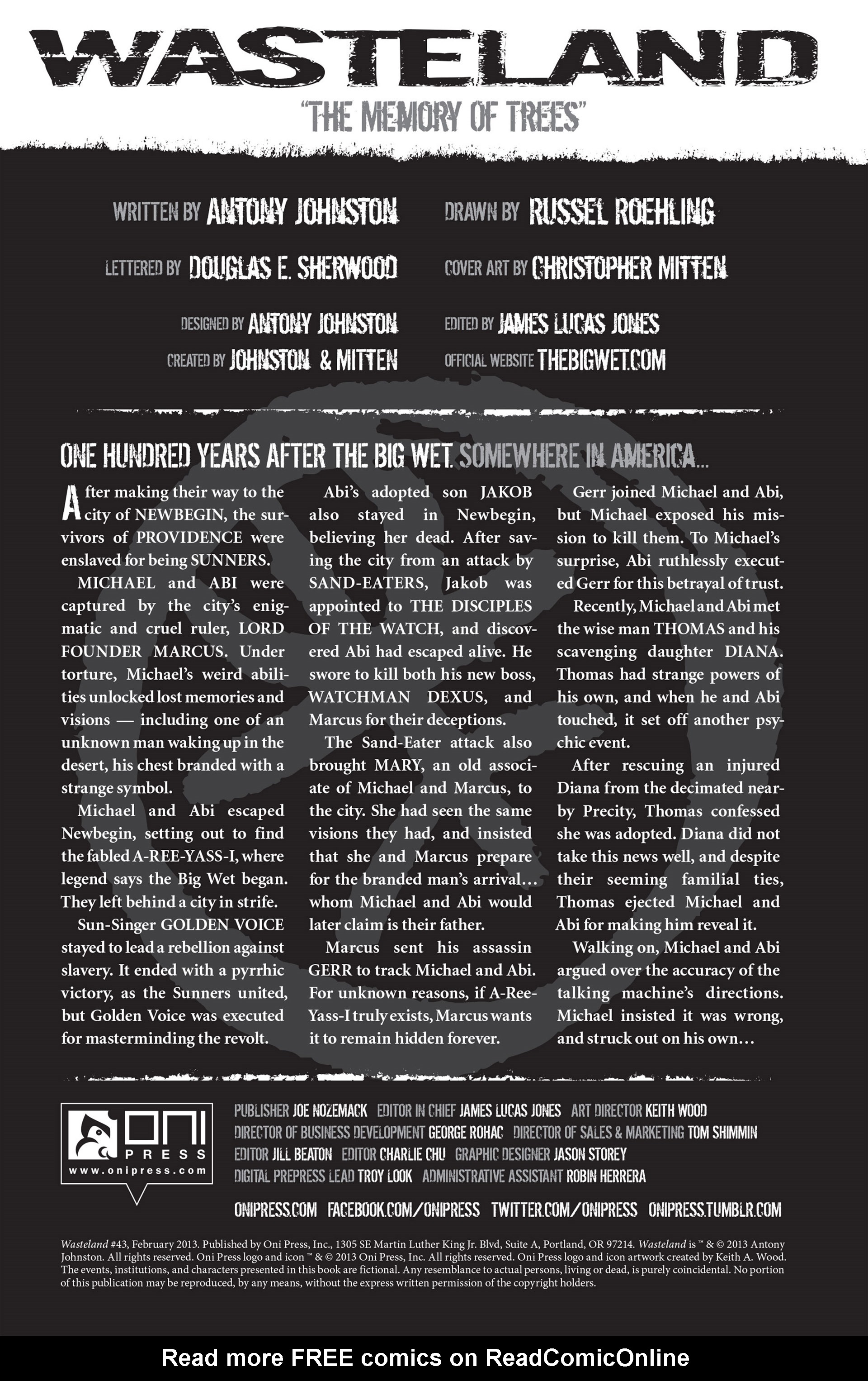 Read online Wasteland (2006) comic -  Issue #43 - 2